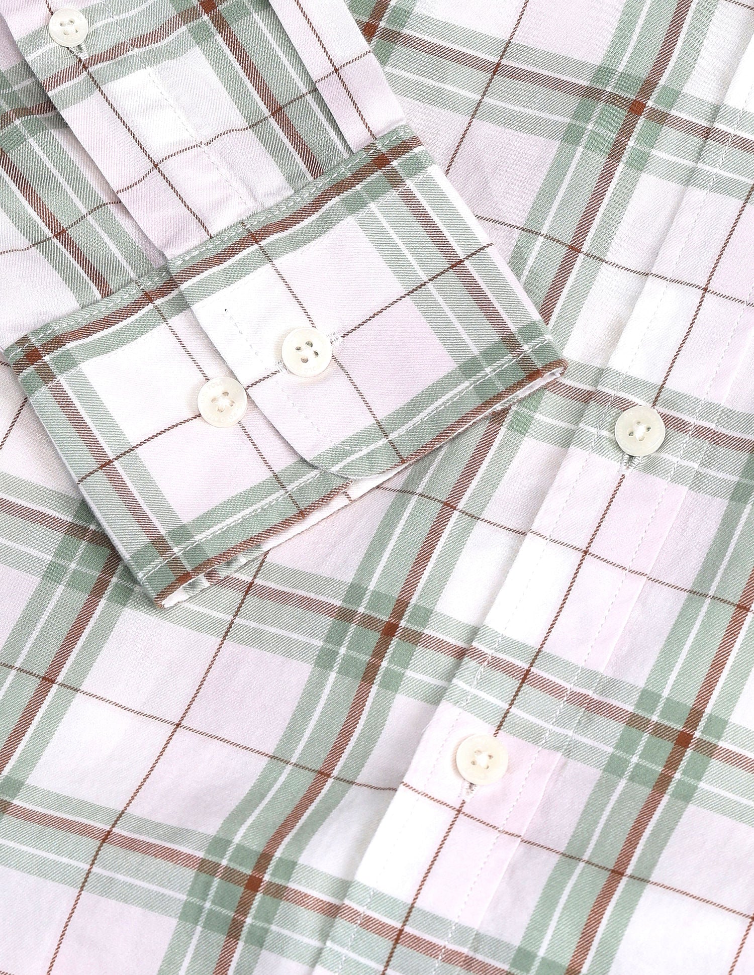 Tartan Check Pure Cotton Shirt Ivory - U.S. Polo Assn. India | Large