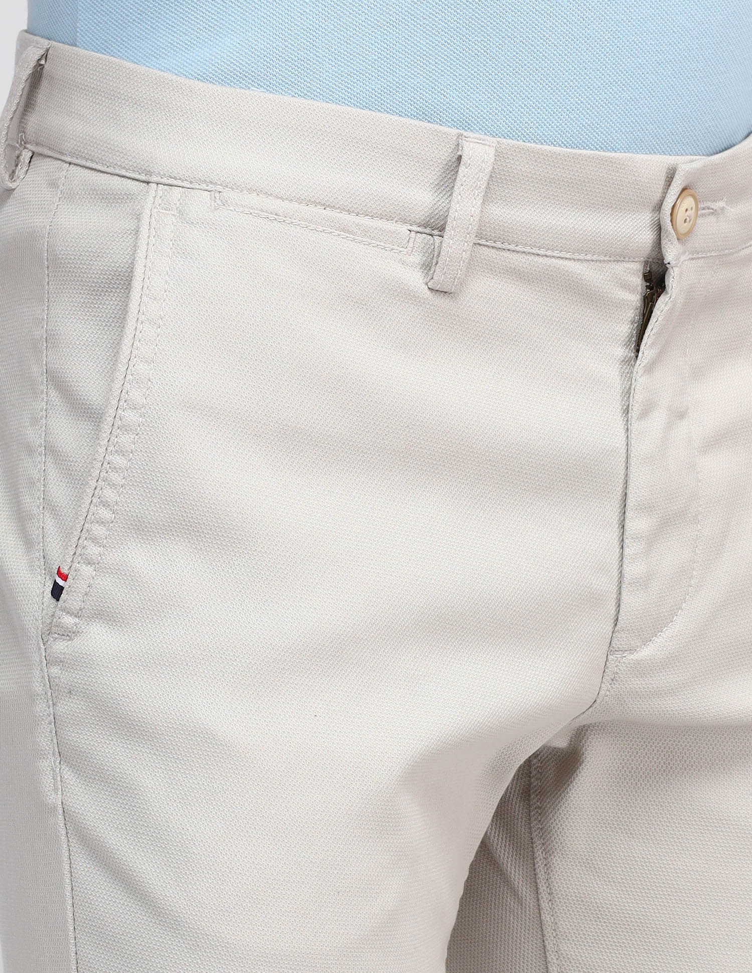 Denver Slim Fit Twill Trousers Stone - U.S. POLO ASSN. | Large