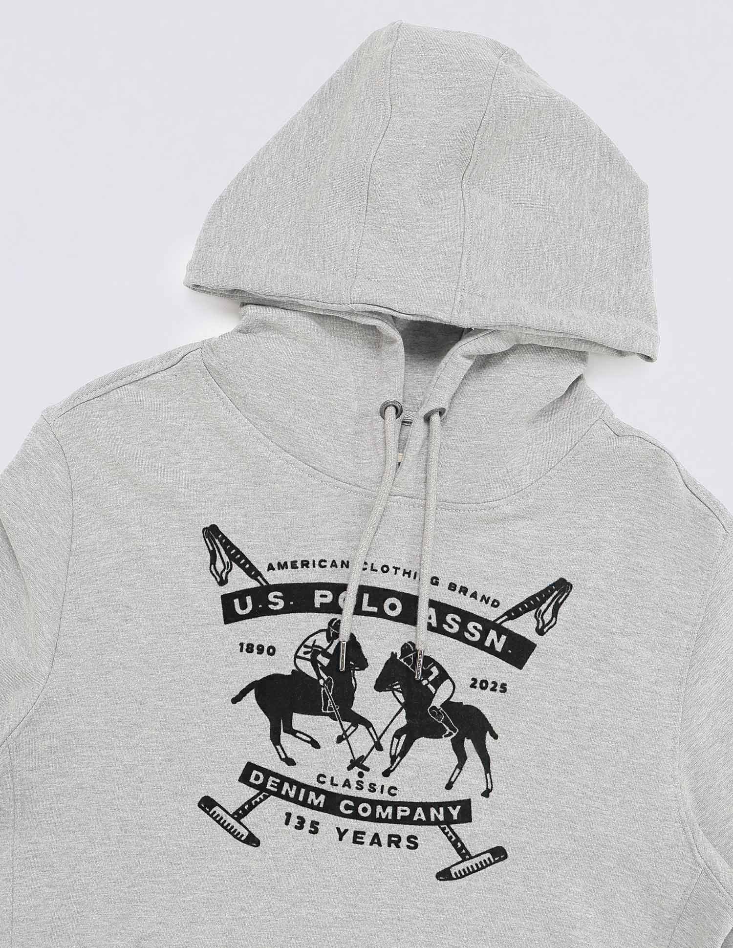 Graphic Brand Printed Regular Fit Sweatshirt Grey - U.S. POLO ASSN. | Large