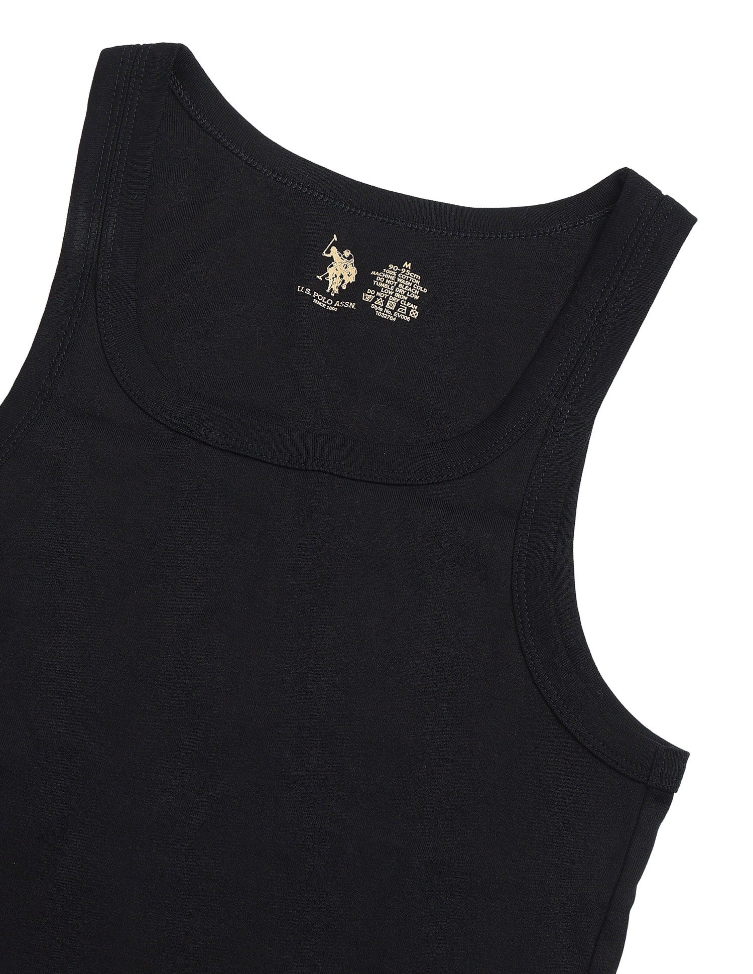 Pure Cotton EV006 Vest - Pack Of 1 Black - U.S. Polo Assn. India | Large