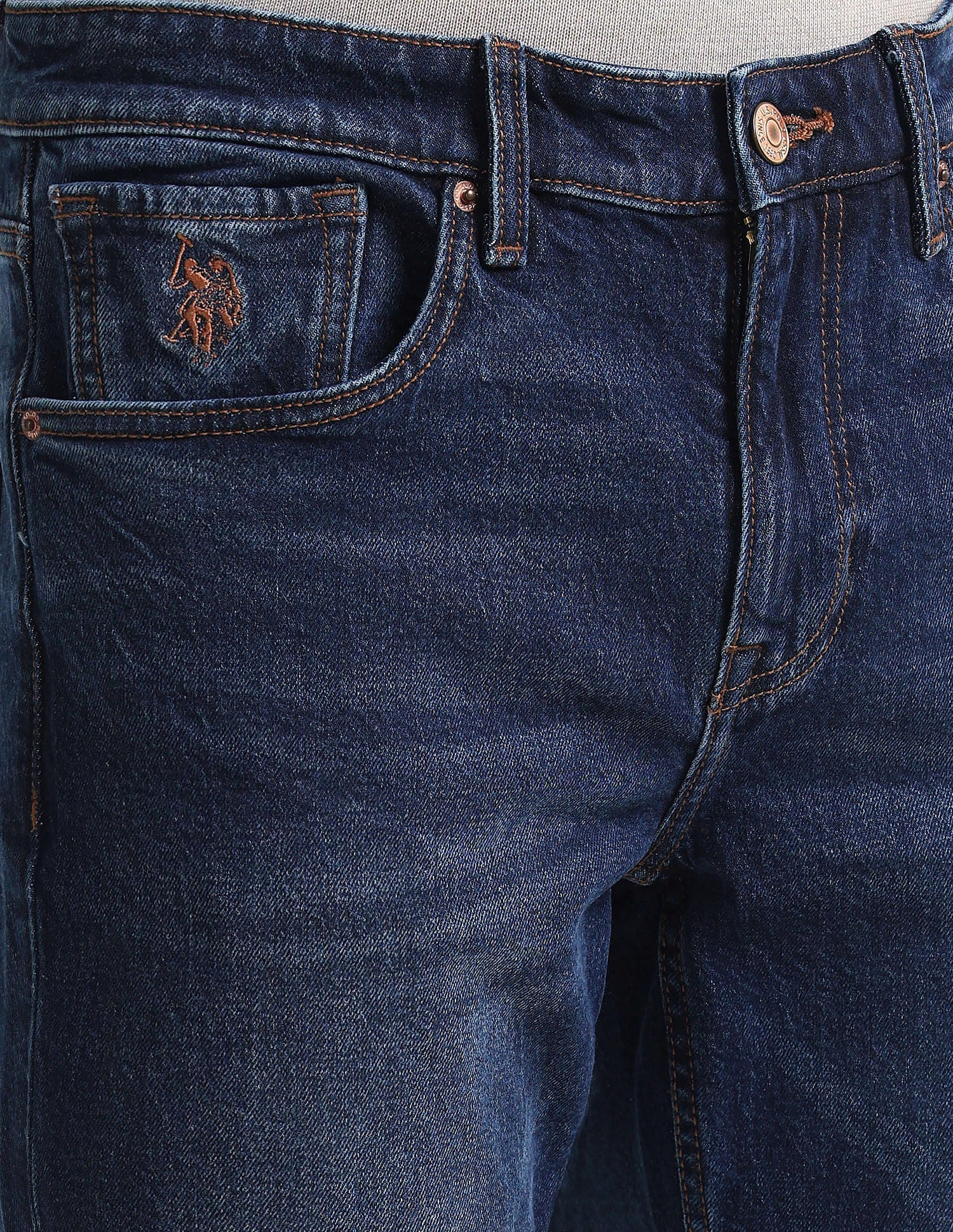 Brandon Slim Fit Blue Jeans Blue - U.S. POLO ASSN. | Large