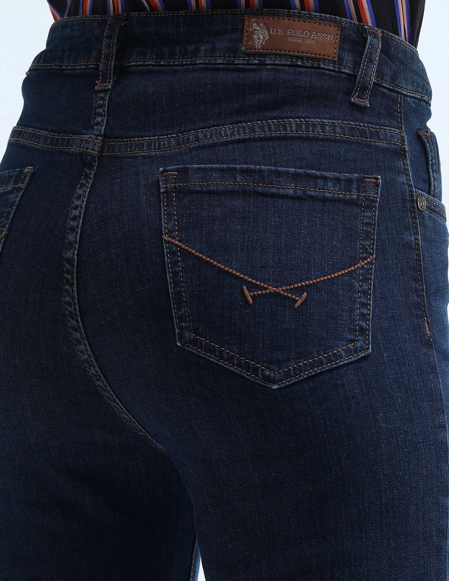 High Rise Flare Fit Jeans Dark Blue - U.S. Polo Assn. India | Large