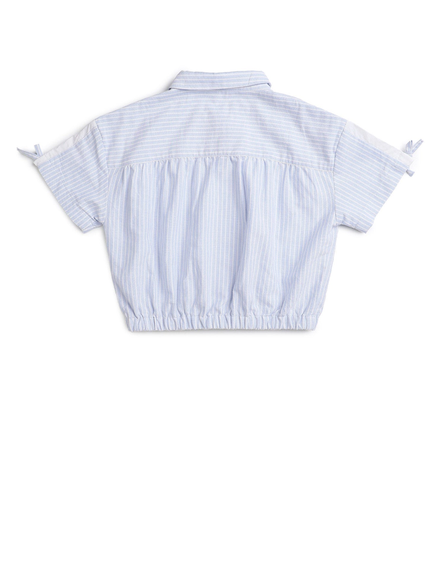 Girls Striped Regular Fit Top Light Blue - U.S. POLO ASSN. | Large