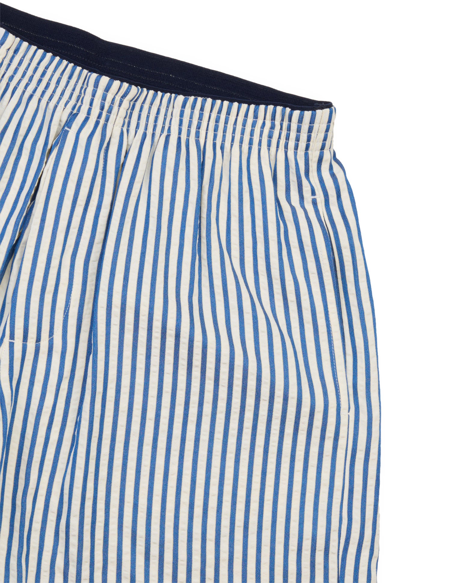 Seersucker Striped OEX22 Boxer Shorts Blue - U.S. Polo Assn. India | Large