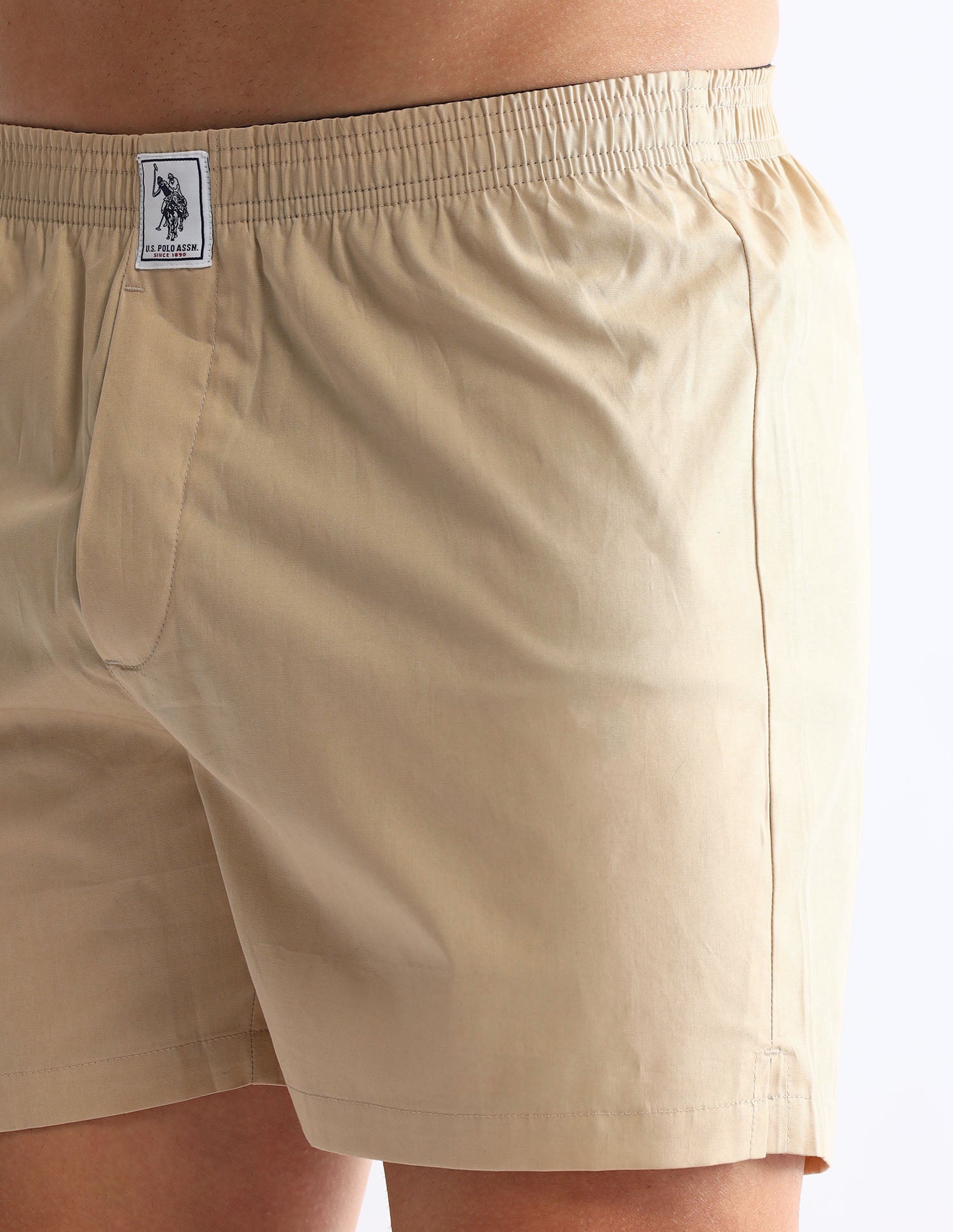 Camouflage Printed Cotton OEX10 Boxers - Pack Of 2 Beige Camo and Beige - U.S. POLO ASSN. | Large