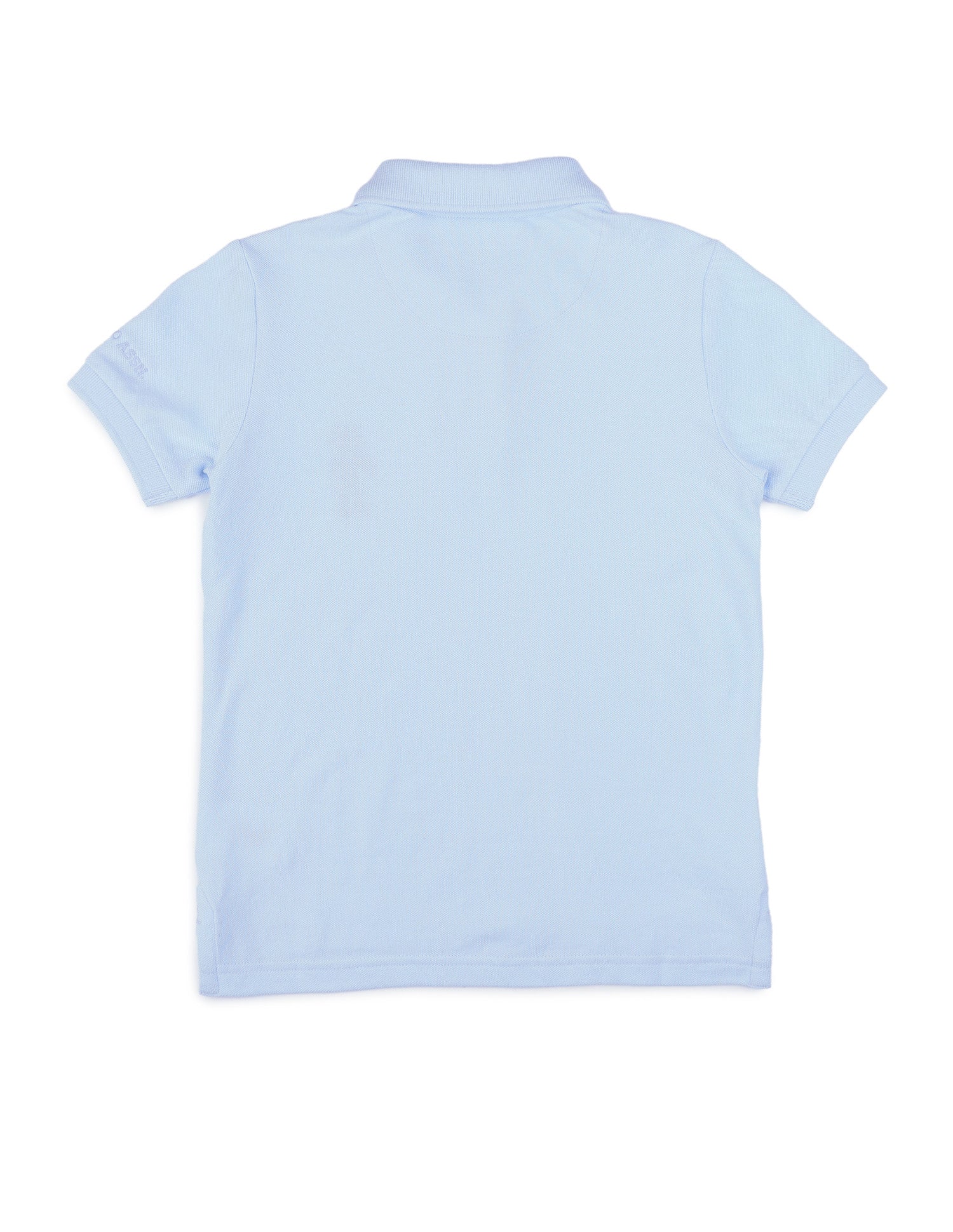 Boys Solid Pure Cotton Polo Shirt Light Blue - U.S. POLO ASSN. | Large
