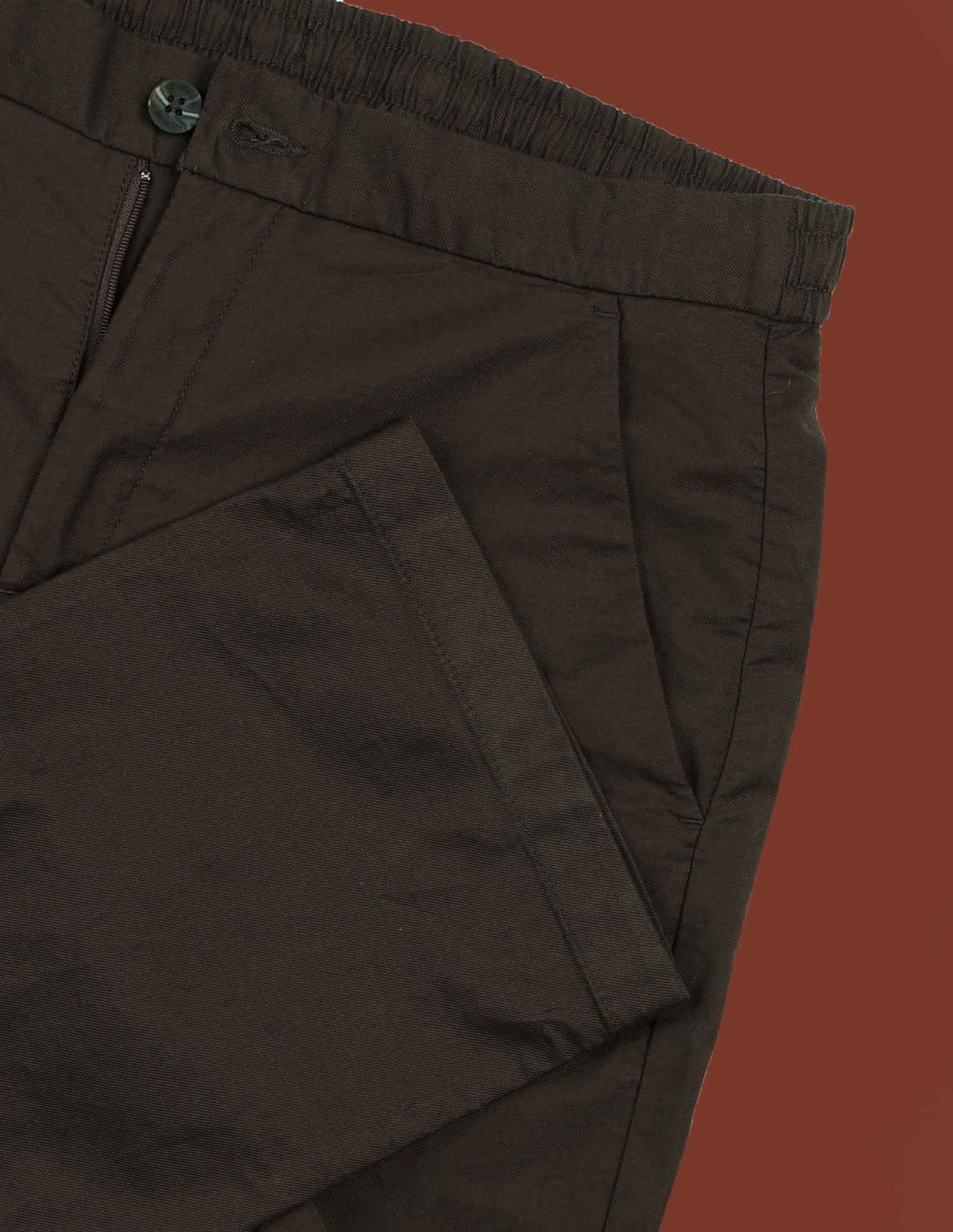 Twill Riley Straight Fit Trousers Dark Brown - U.S. Polo Assn. India | Large