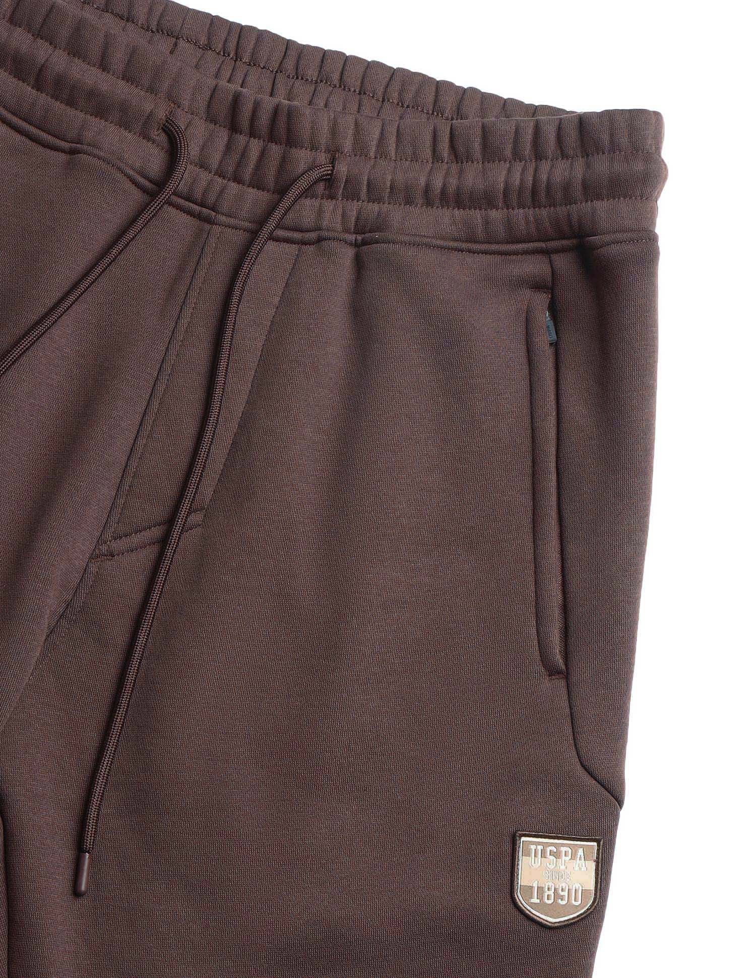 Comfort Fit  Cotton OJ008-PL  Lounge Joggers - Pack Of 1 Brown Tint - U.S. Polo Assn. India | Large
