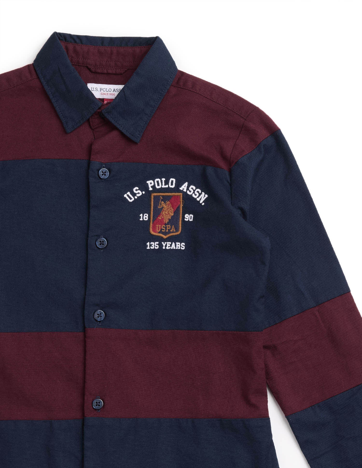 Boys Colourblocked Oxford Shirt Navy - U.S. POLO ASSN. | Large