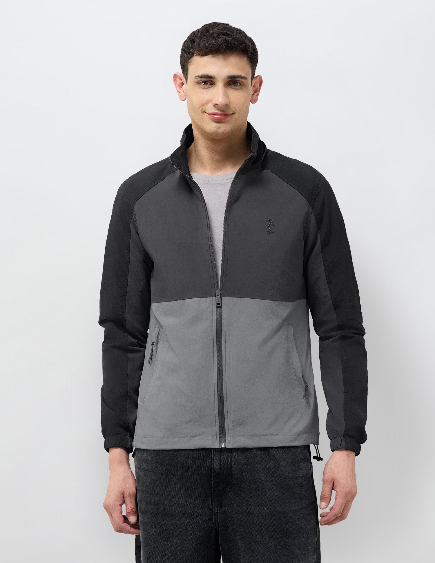 Detachable Hood Regular Fit Jacket Dark Grey - U.S. POLO ASSN. | Large