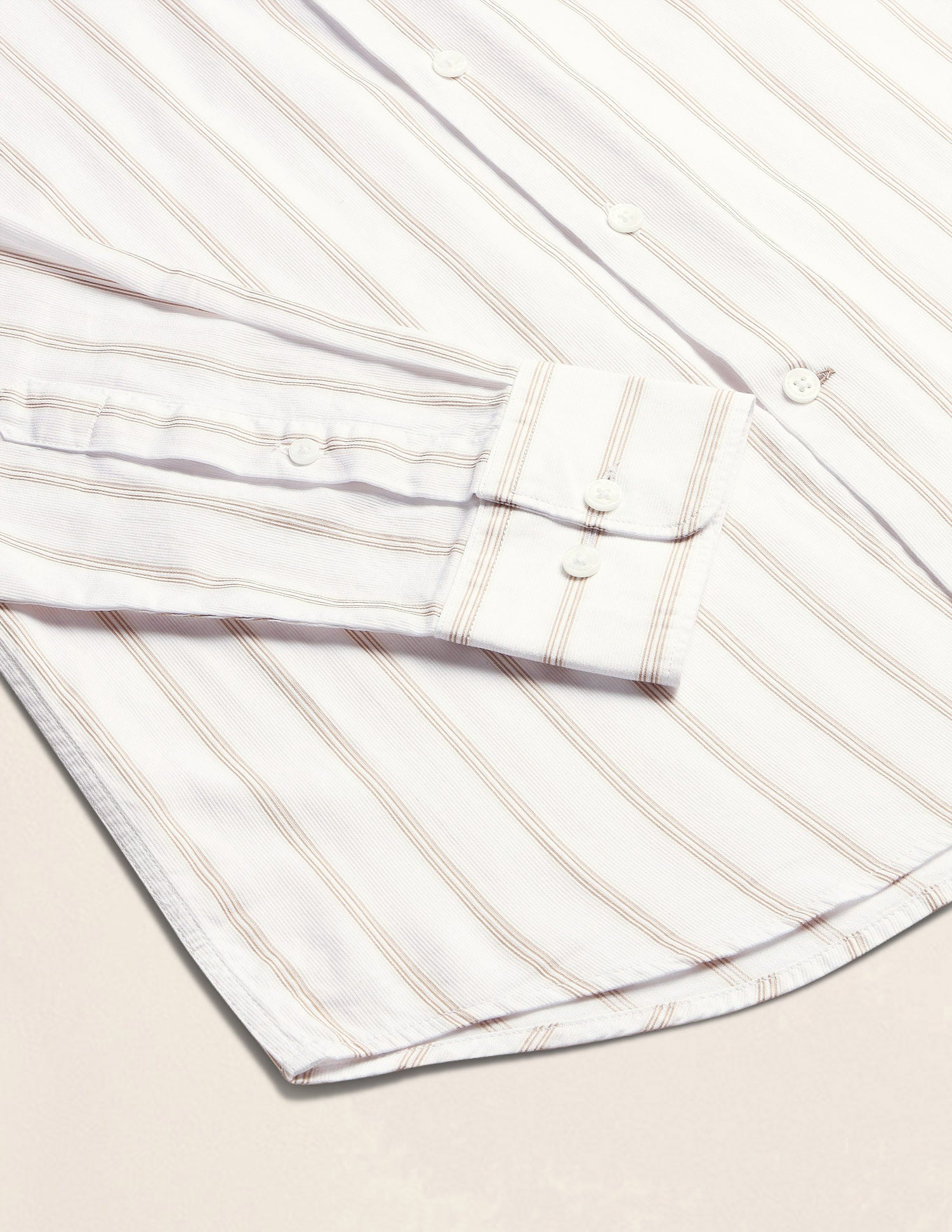 Sotogrande Vertical Striped Shirt Beige - U.S. Polo Assn. India | Large