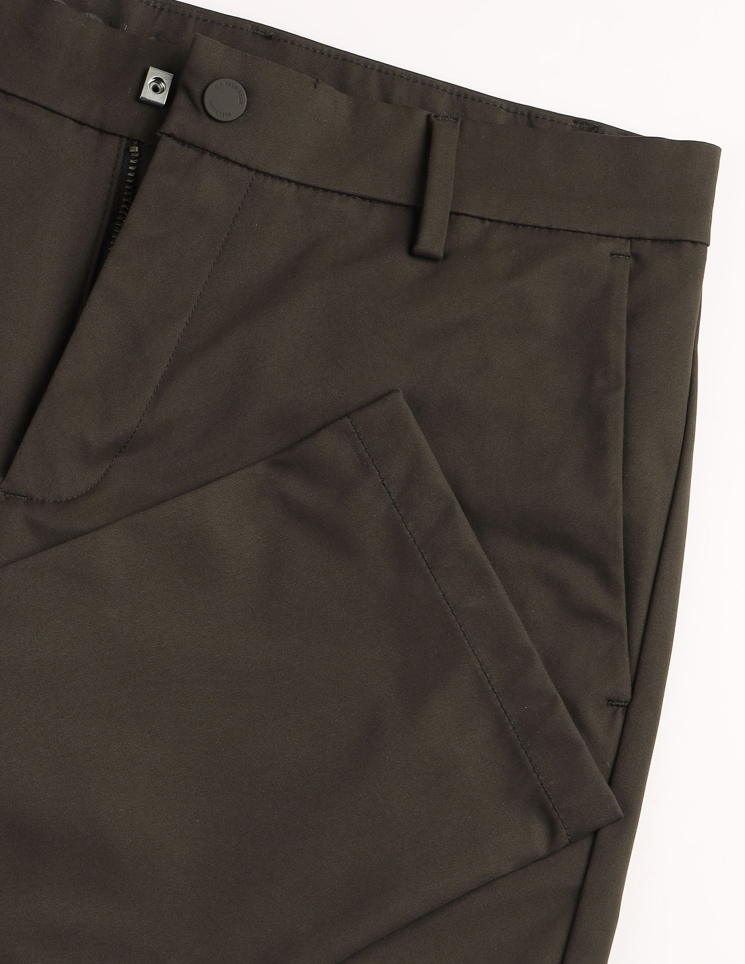 Austin Slim Fit Satin Trousers Choco - U.S. POLO ASSN. | Large