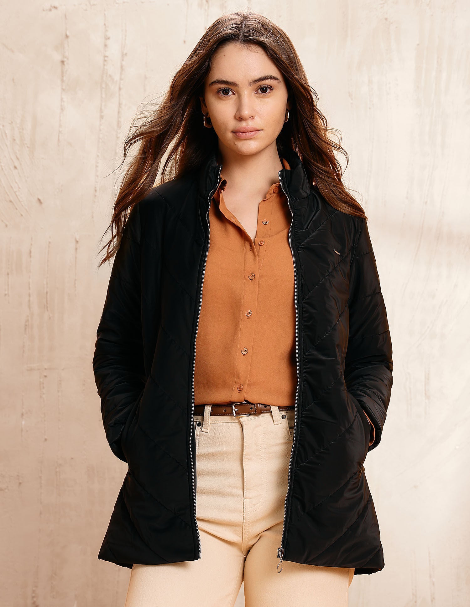 Solid Regular Fit Puffer Jacket Black - U.S. POLO ASSN. | Large