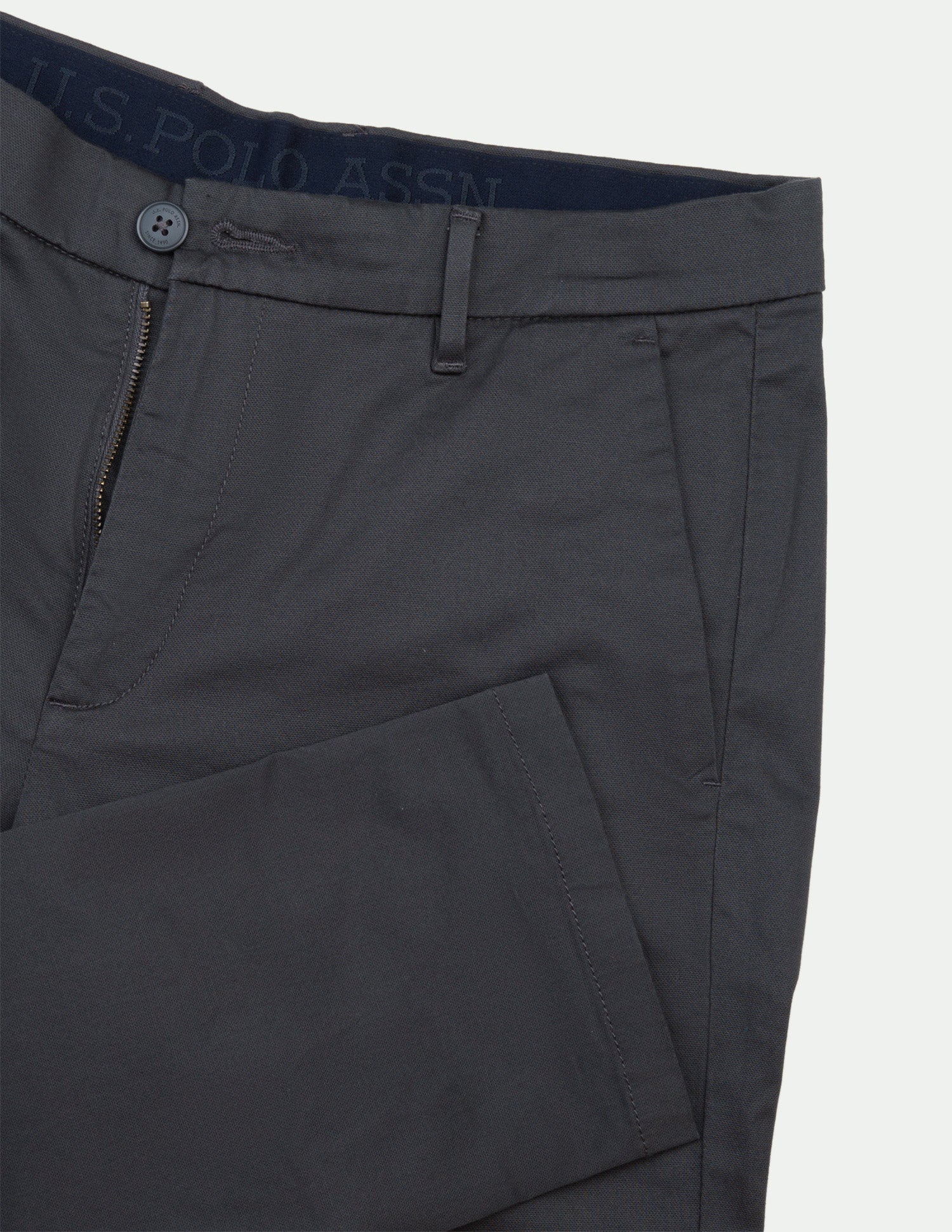 Mid Rise Austin Trim Regular Fit Trousers Charcoal - U.S. Polo Assn. India | Large