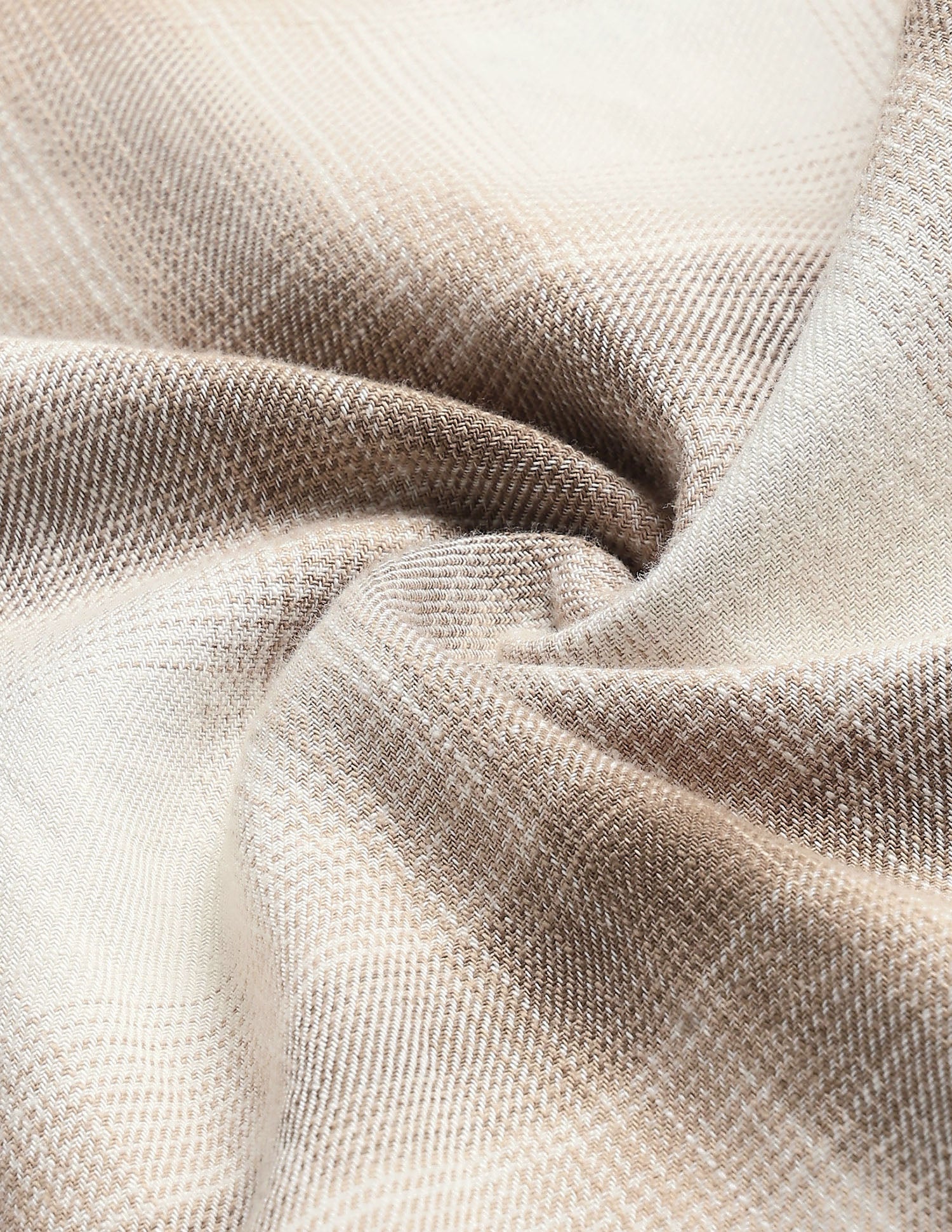 Motel On The Coast Windowpane Checked Shirt Beige - U.S. Polo Assn. India | Large