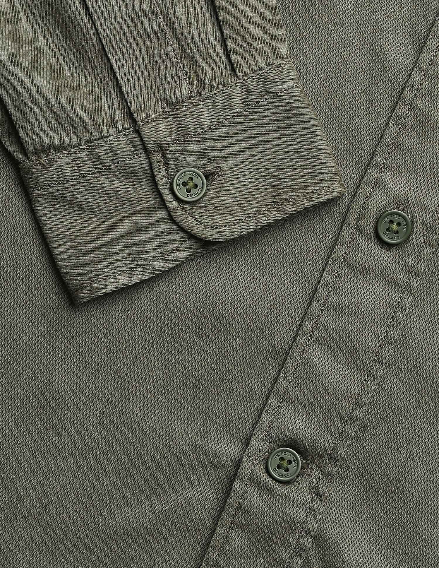 Twill Motel On The Coast Shirt Olive - U.S. Polo Assn. India | Large