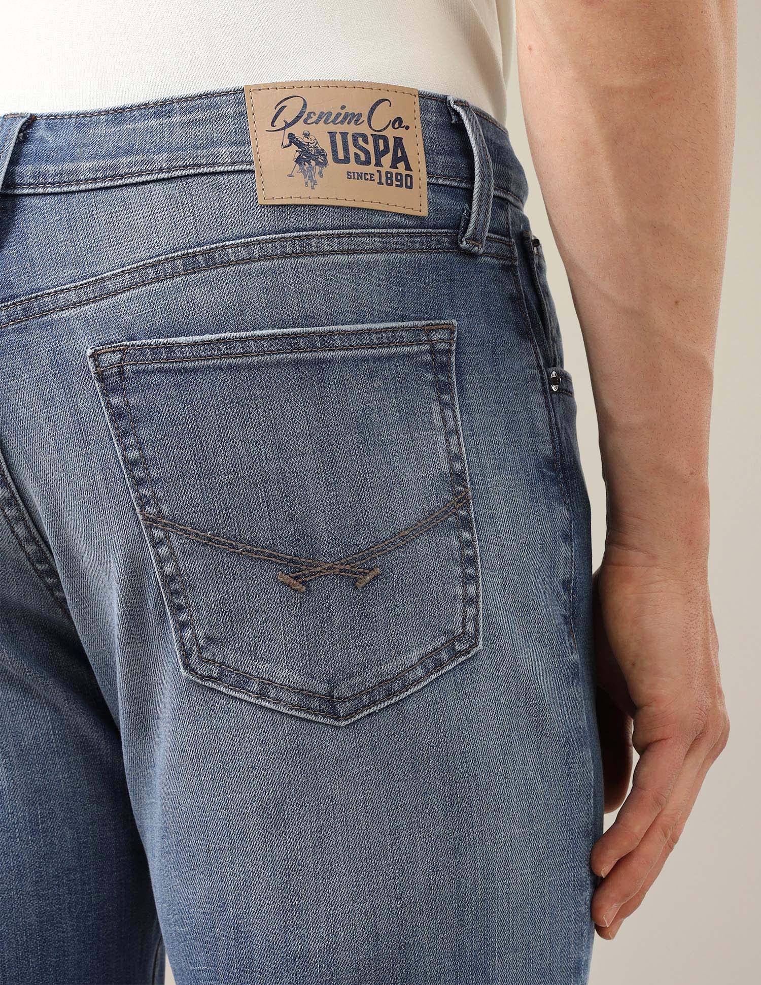 Connor Bootcut Fit Blue Jeans Mid Blue - U.S. Polo Assn. India | Large