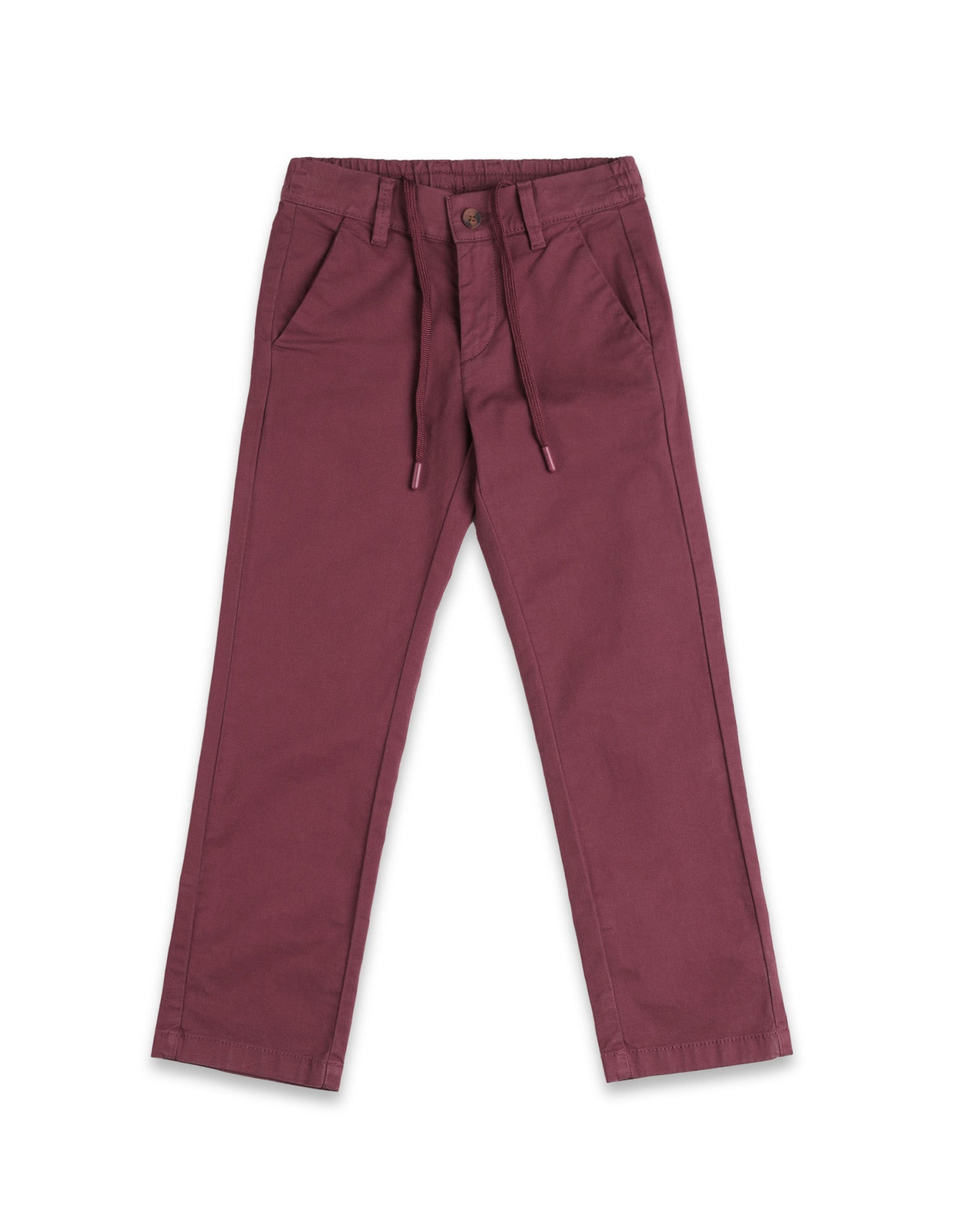 Boys Pure Cotton Twill Trousers Maroon - U.S. POLO ASSN. | Large