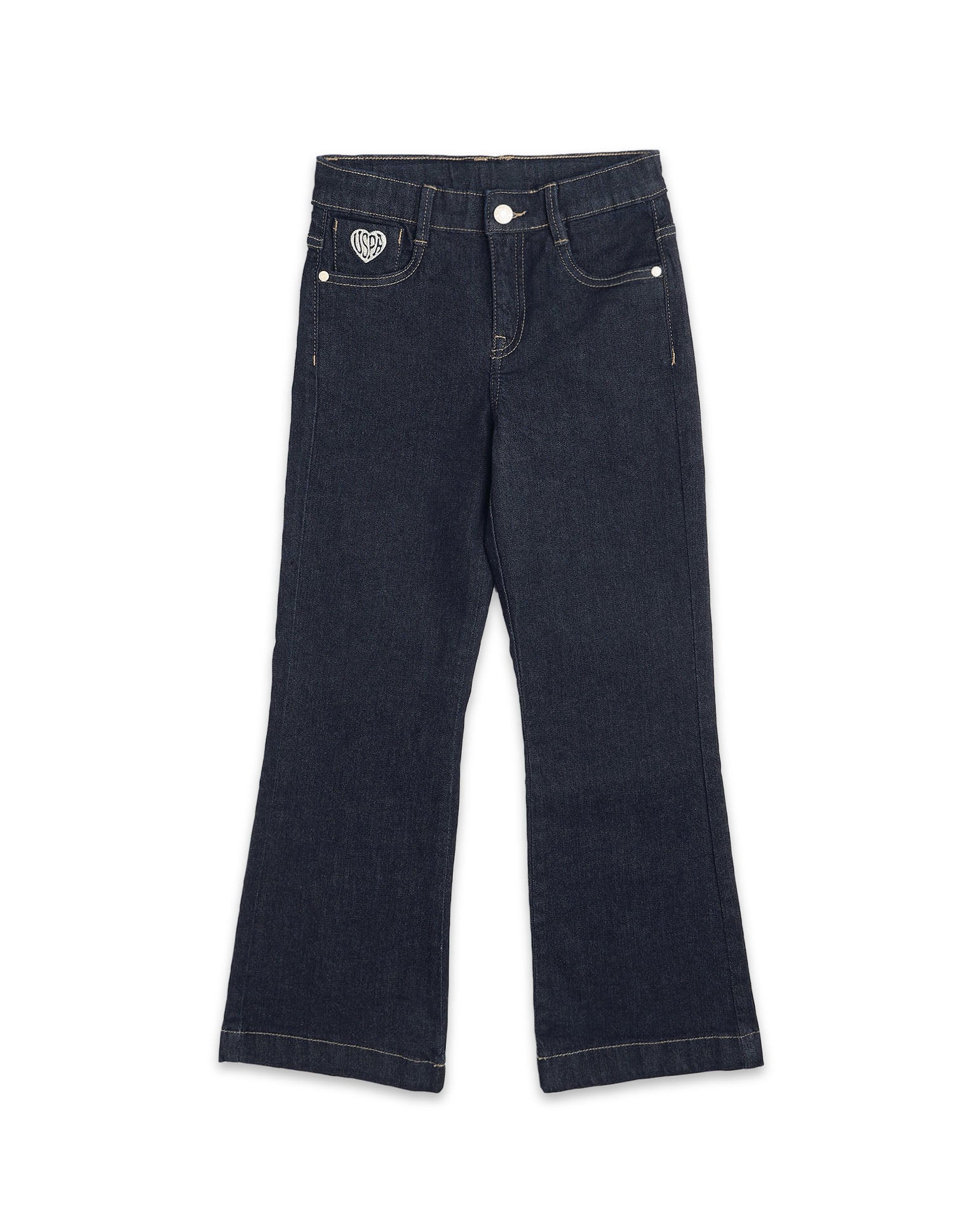 Girls Bootcut Fit Blue Jeans Blue - U.S. POLO ASSN. | Large