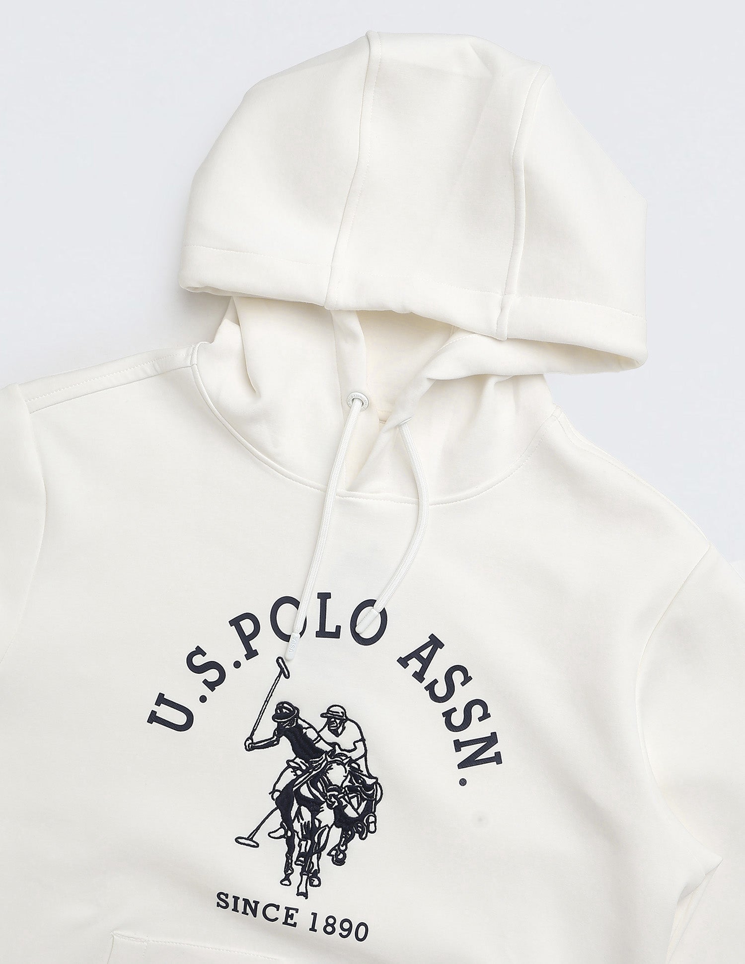 Brand Embroidered Regular Fit Sweatshirt Off White - U.S. POLO ASSN. | Large