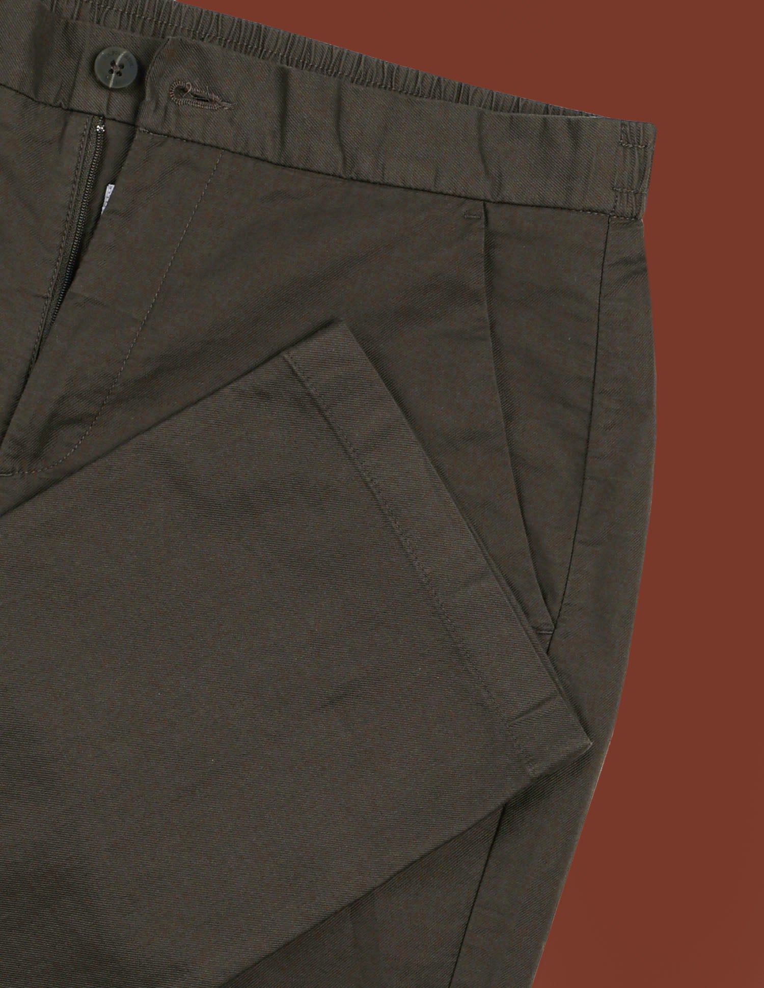 Riley Straight Fit Twill Trousers Olive - U.S. Polo Assn. India | Large
