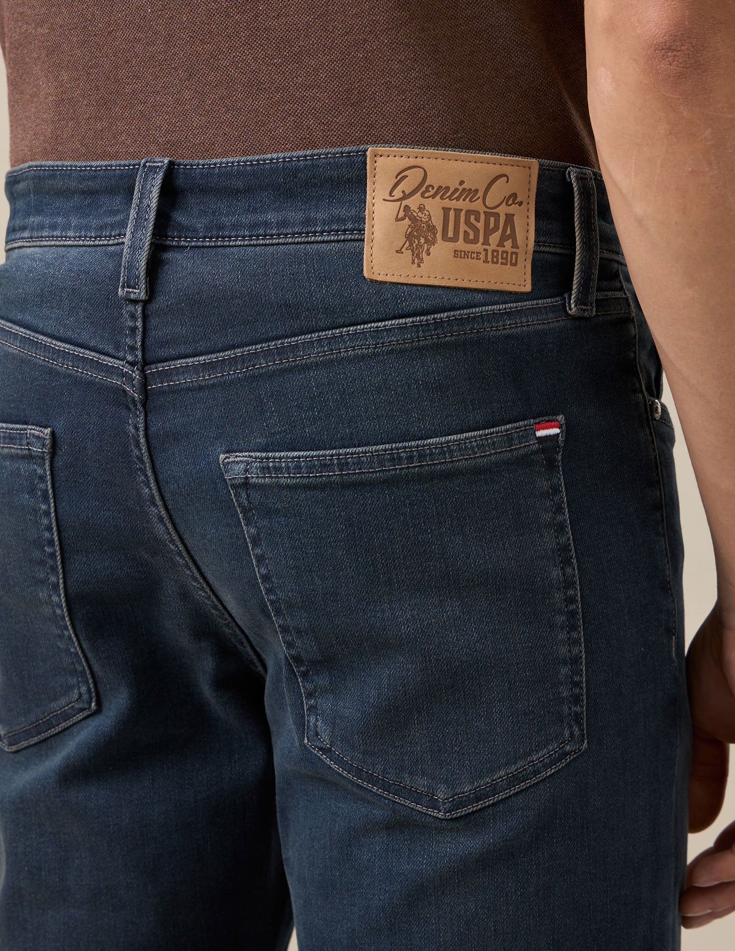 Harold Slim Straight Fit Blue Jeans Dark Blue - U.S. Polo Assn. India | Large
