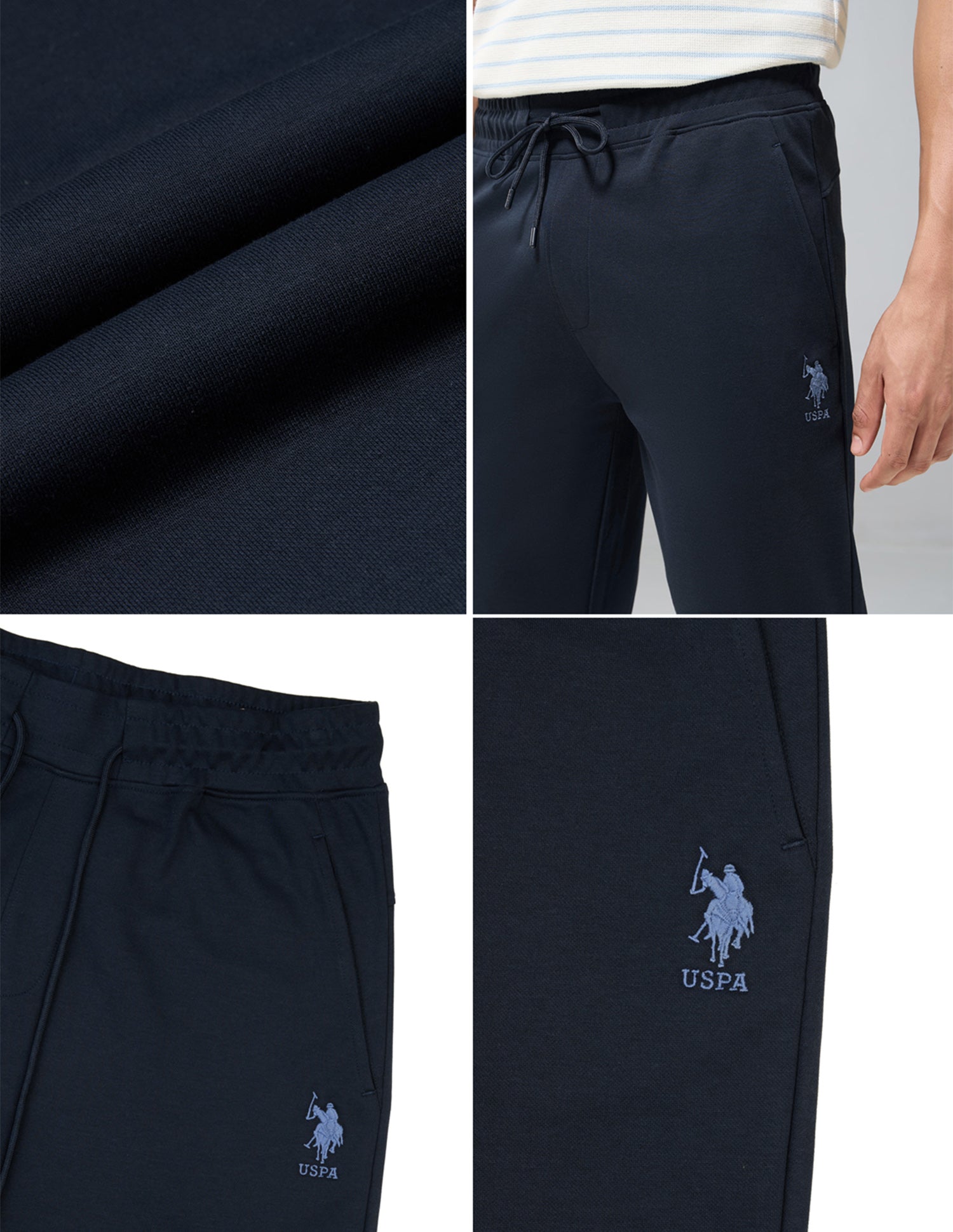 Terry Cotton Heavyweight OR012 Track Pants Navy - U.S. Polo Assn. India | Large