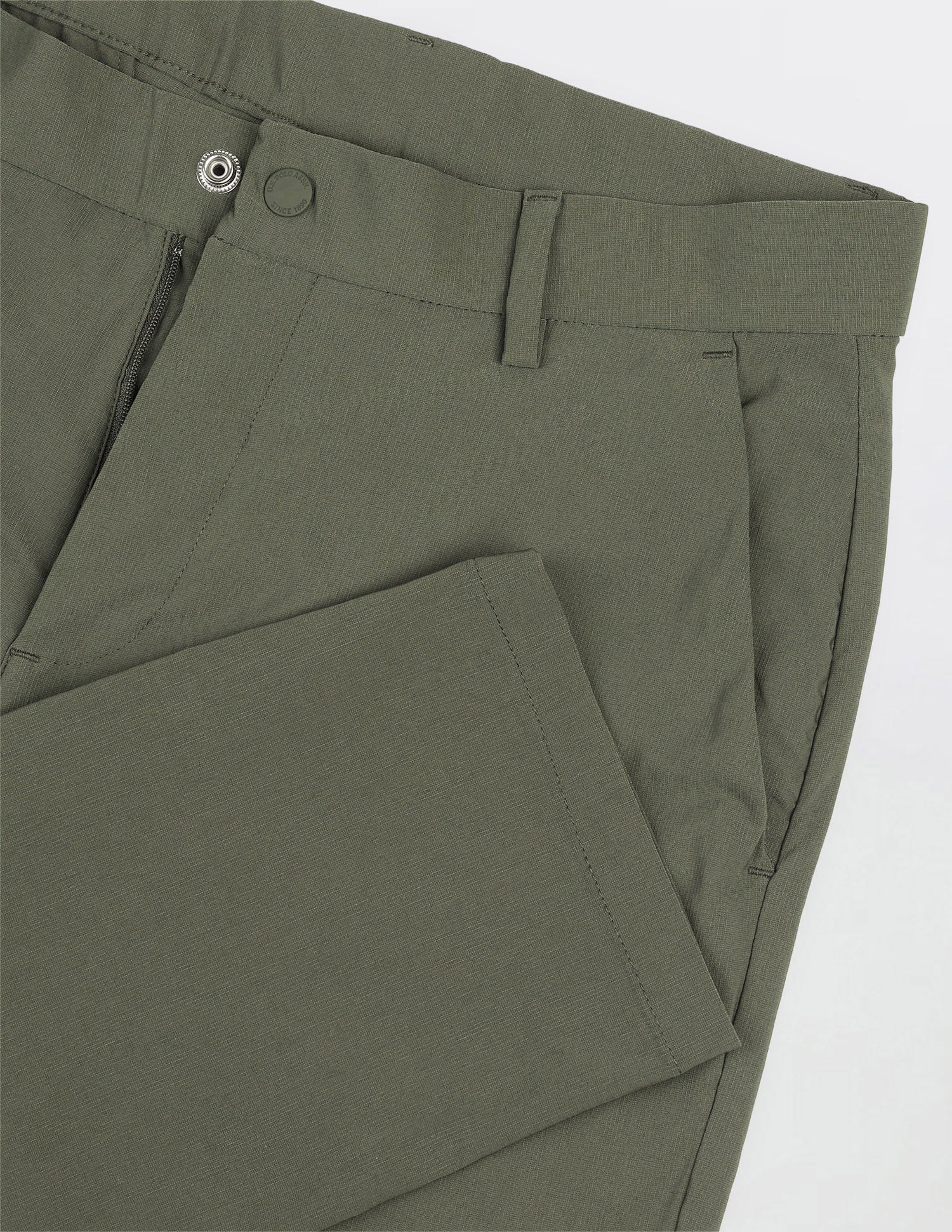 Satin Austin Slim Fit Trousers Olive - U.S. Polo Assn. India | Large