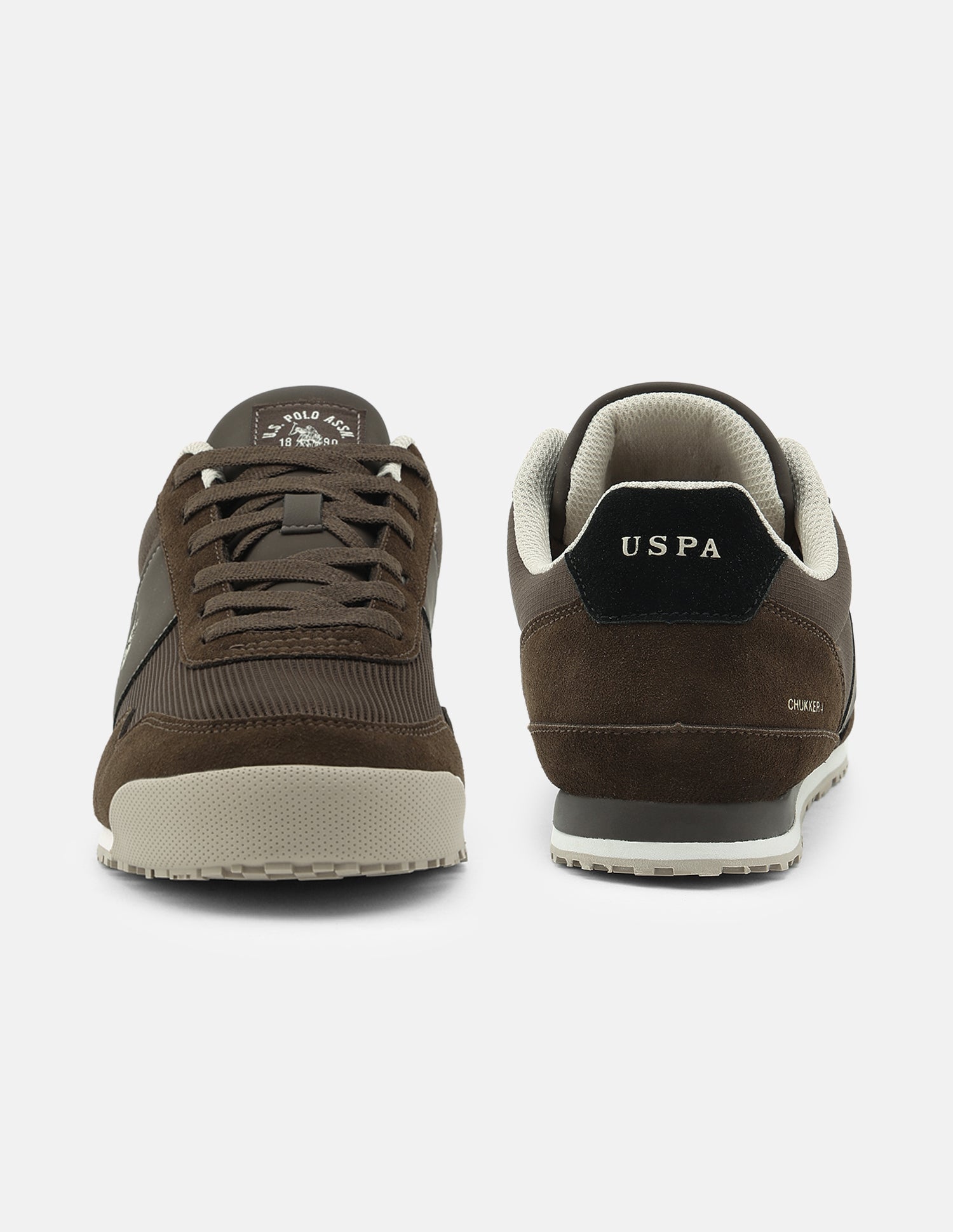 Round Toe Chukker 4 Suede Sneakers Brown - U.S. Polo Assn. India | Large