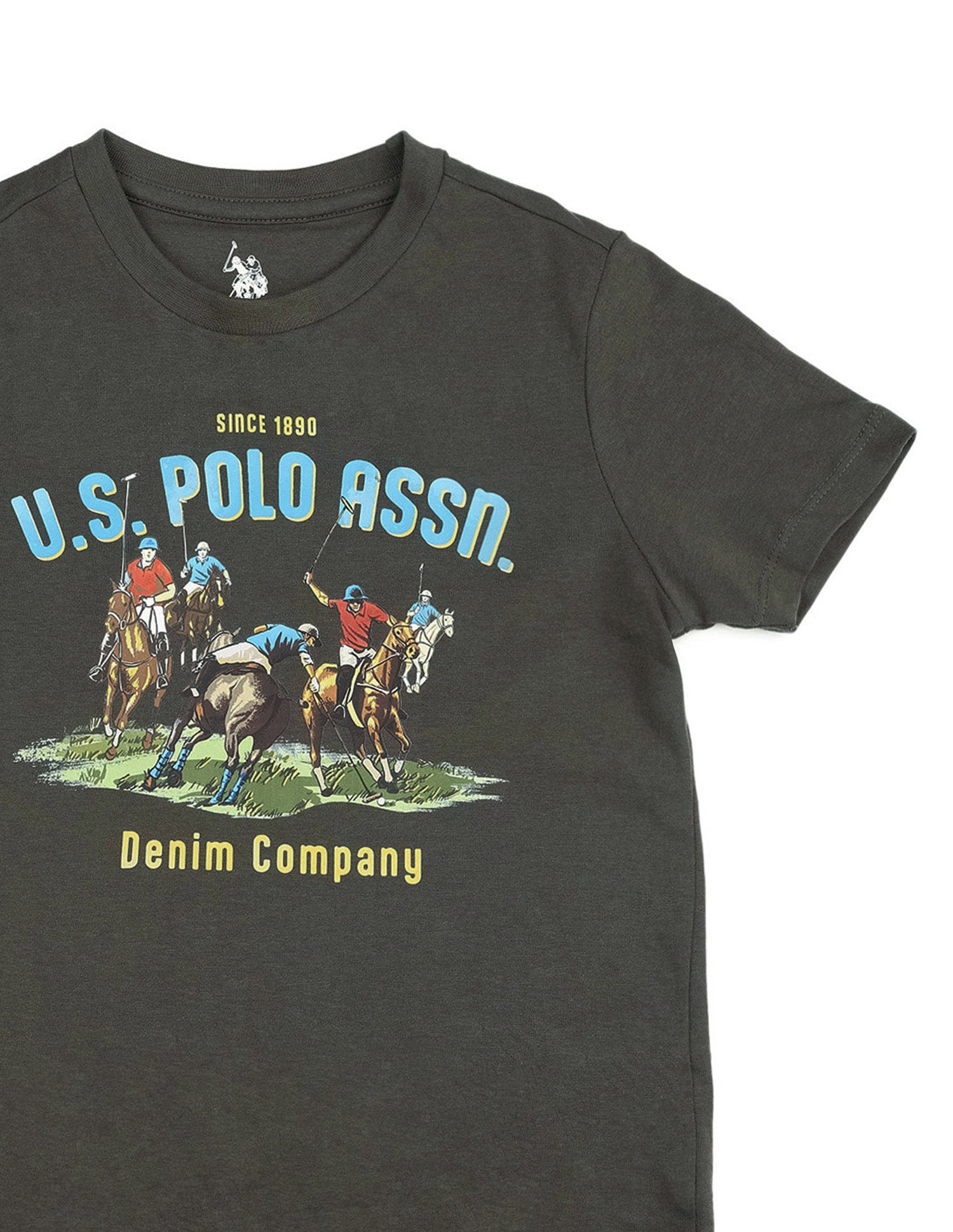 Boys Brand Printed Regular Fit T-Shirt Navy - U.S. POLO ASSN. | Large