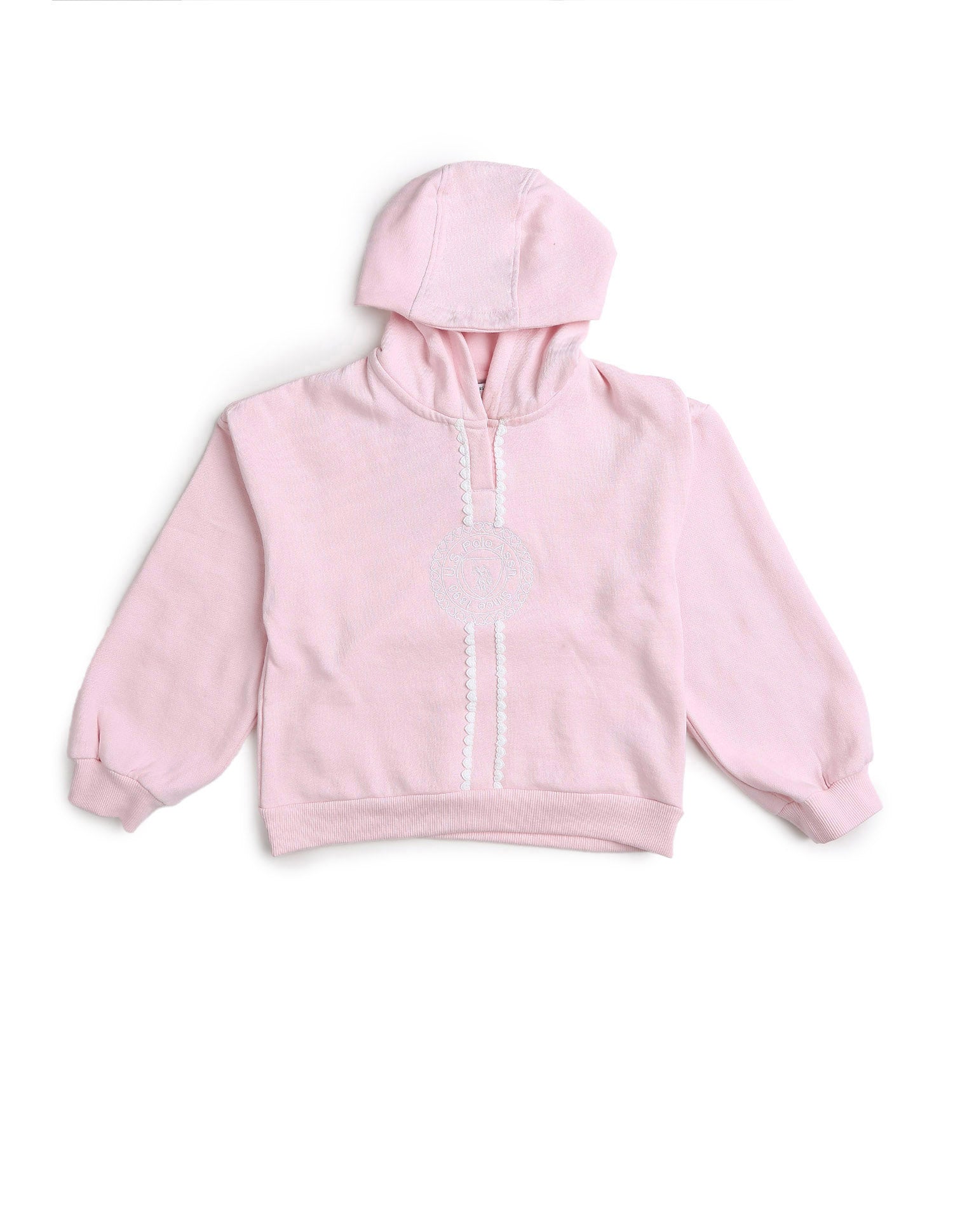 Girls Brand Embroidered Regular Fit Sweatshirt Light Pink - U.S. POLO ASSN. | Large