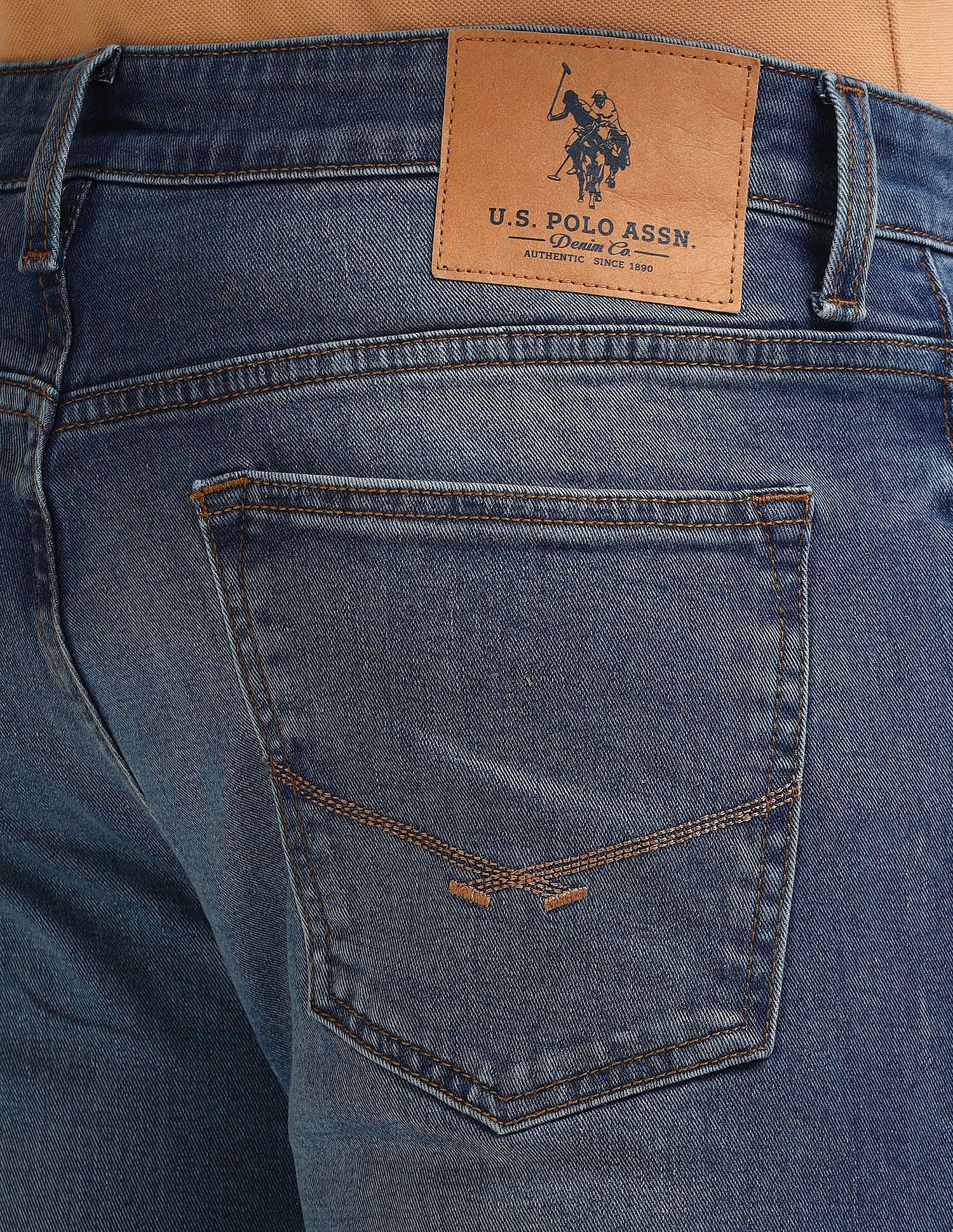 Brandon Slim Tapered Blue Jeans Blue - U.S. Polo Assn. India | Large