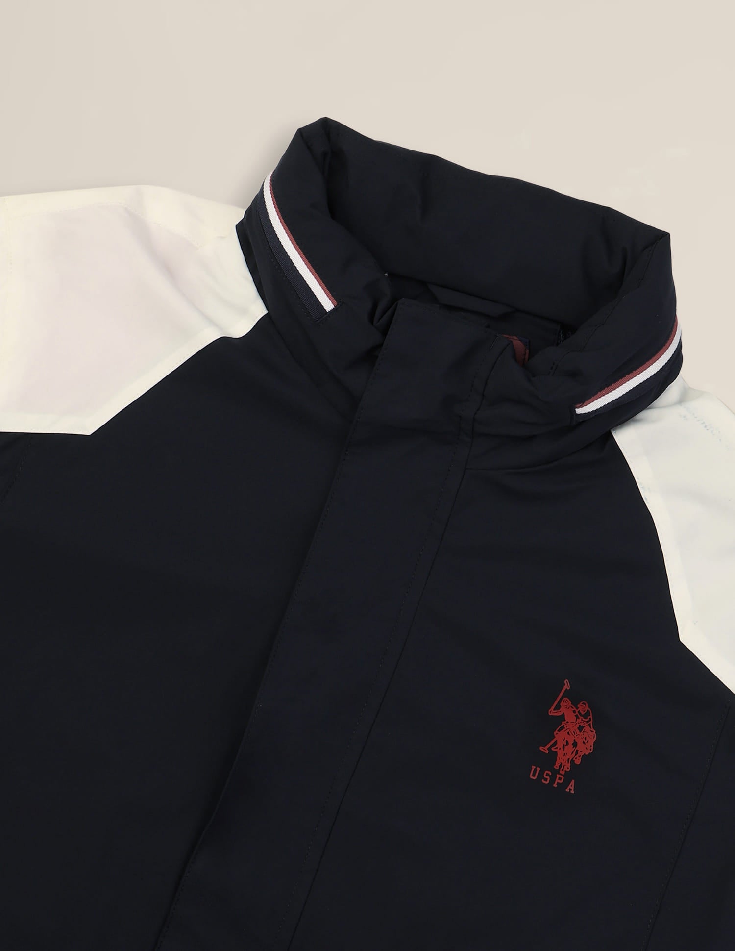 Colour Blocked Regular Fit Jacket Navy - U.S. Polo Assn. India | Large