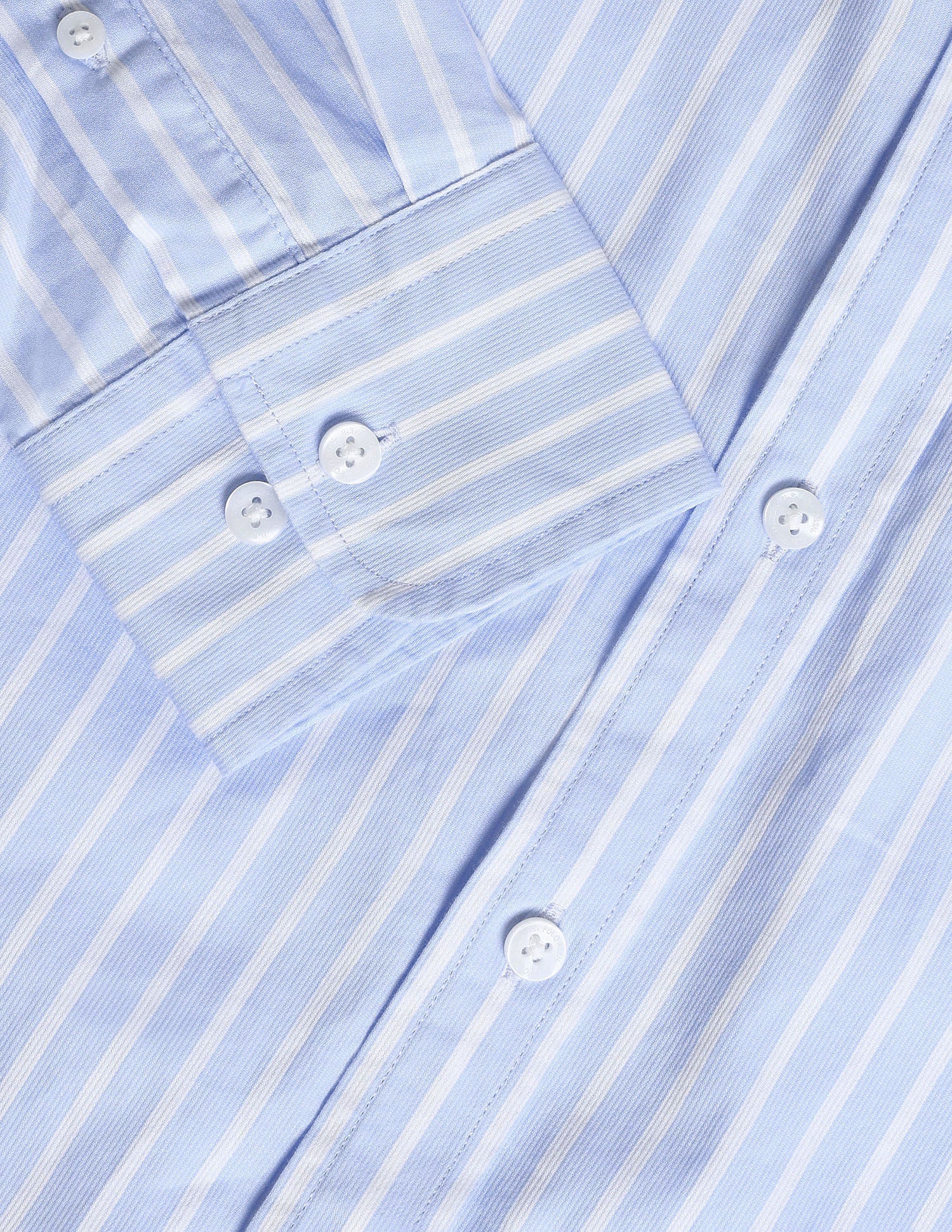 Tailored Fit Vertical Striped Shirt Light-Blue - U.S. Polo Assn. India | Large