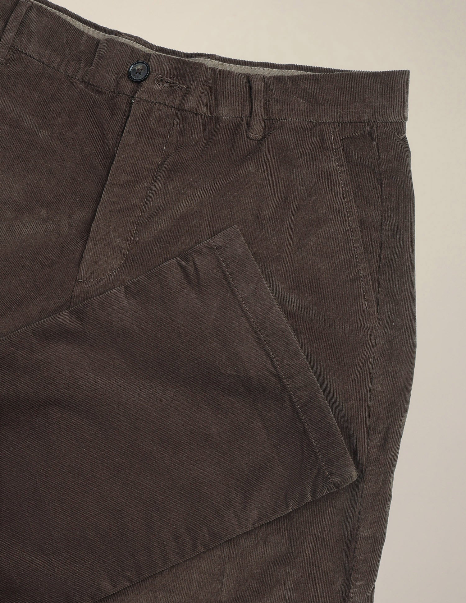 Riley Straight Fit Corduroy Trousers Dark Brown - U.S. Polo Assn. India | Large