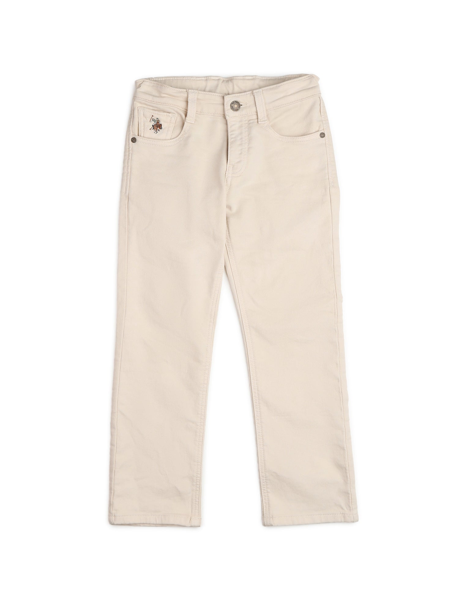 Boys Mid Rise Relaxed Fit Jeans White - U.S. POLO ASSN. | Large