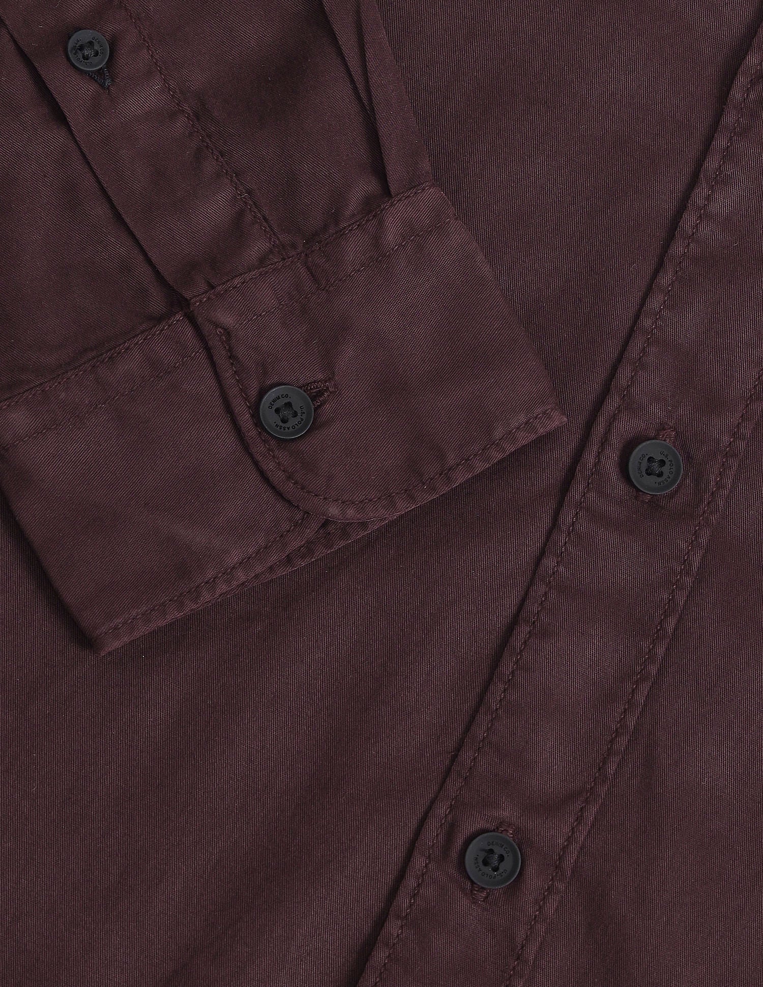 Slim Fit Solid Shirt Wine - U.S. POLO ASSN. | Large