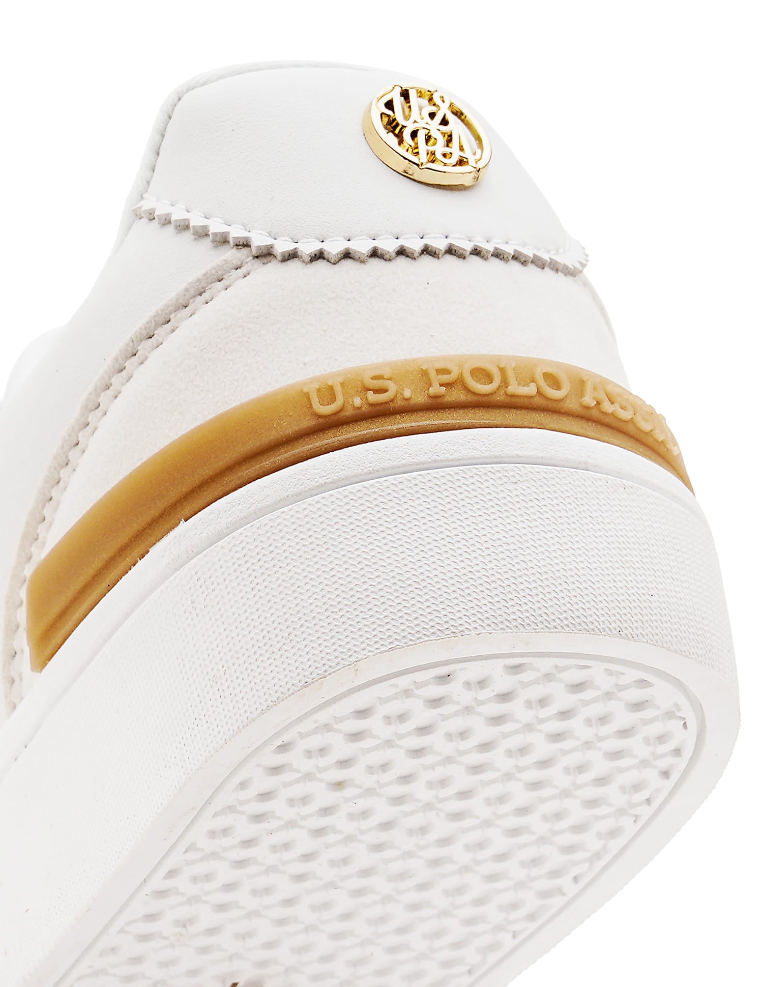 Women Textured Ingrid Sneakers Off White - U.S. Polo Assn. India | Large