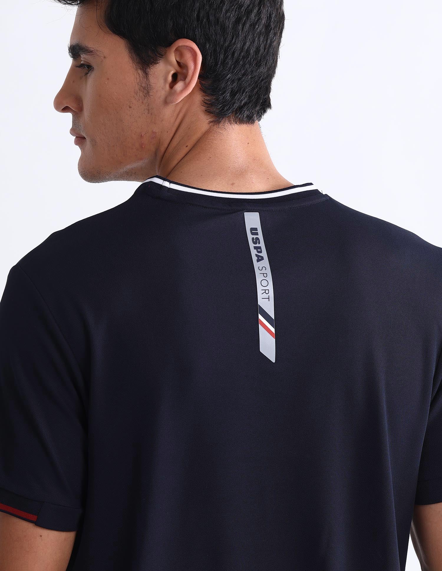 Solid Slim Fit T-Shirt Navy - U.S. Polo Assn. India | Large