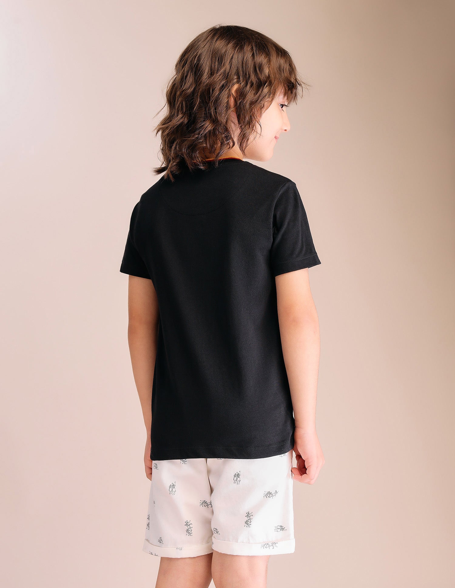 Boys Solid Regular Fit T-Shirt - Pack Of 2 Blue and Black - U.S. POLO ASSN. | Large