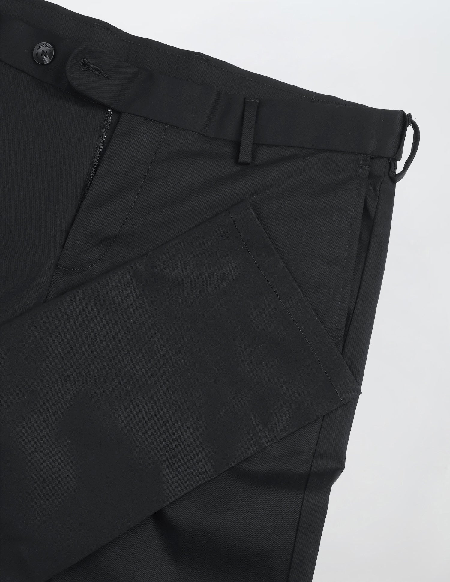 Denver Slim Fit Twill Trousers Black - U.S. Polo Assn. India | Large
