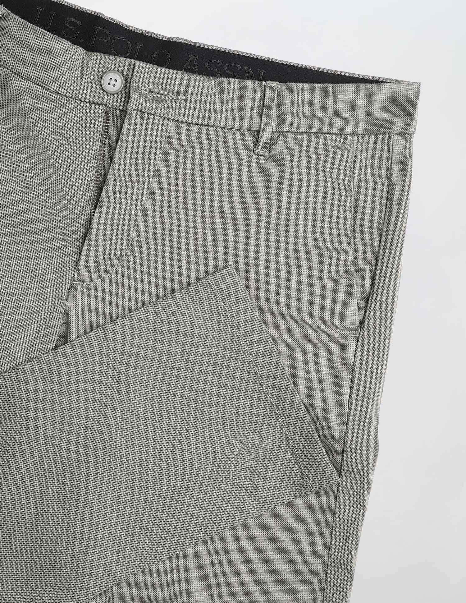 Slim Fit All Over Printed Trousers Grey - U.S. Polo Assn. India | Large