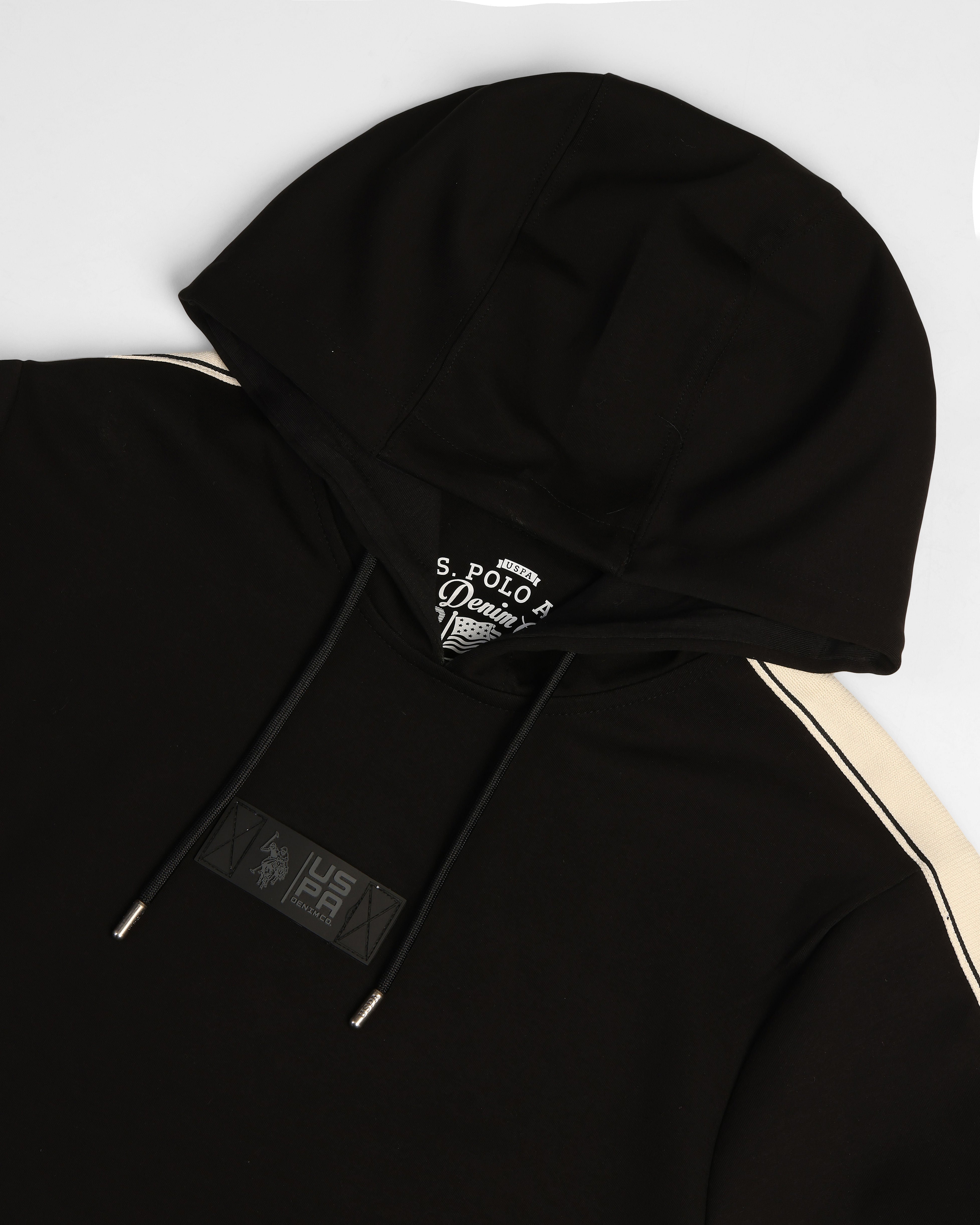 Regular Fit Logo Sweatshirt Black - U.S. Polo Assn. India | Large