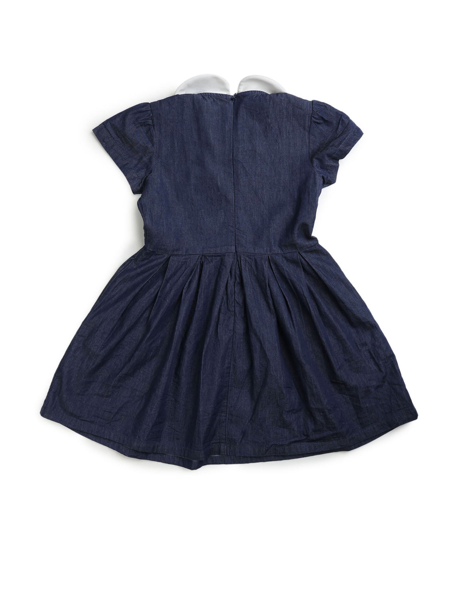 Girls Solid A-Line Dress Indigo - U.S. POLO ASSN. | Large
