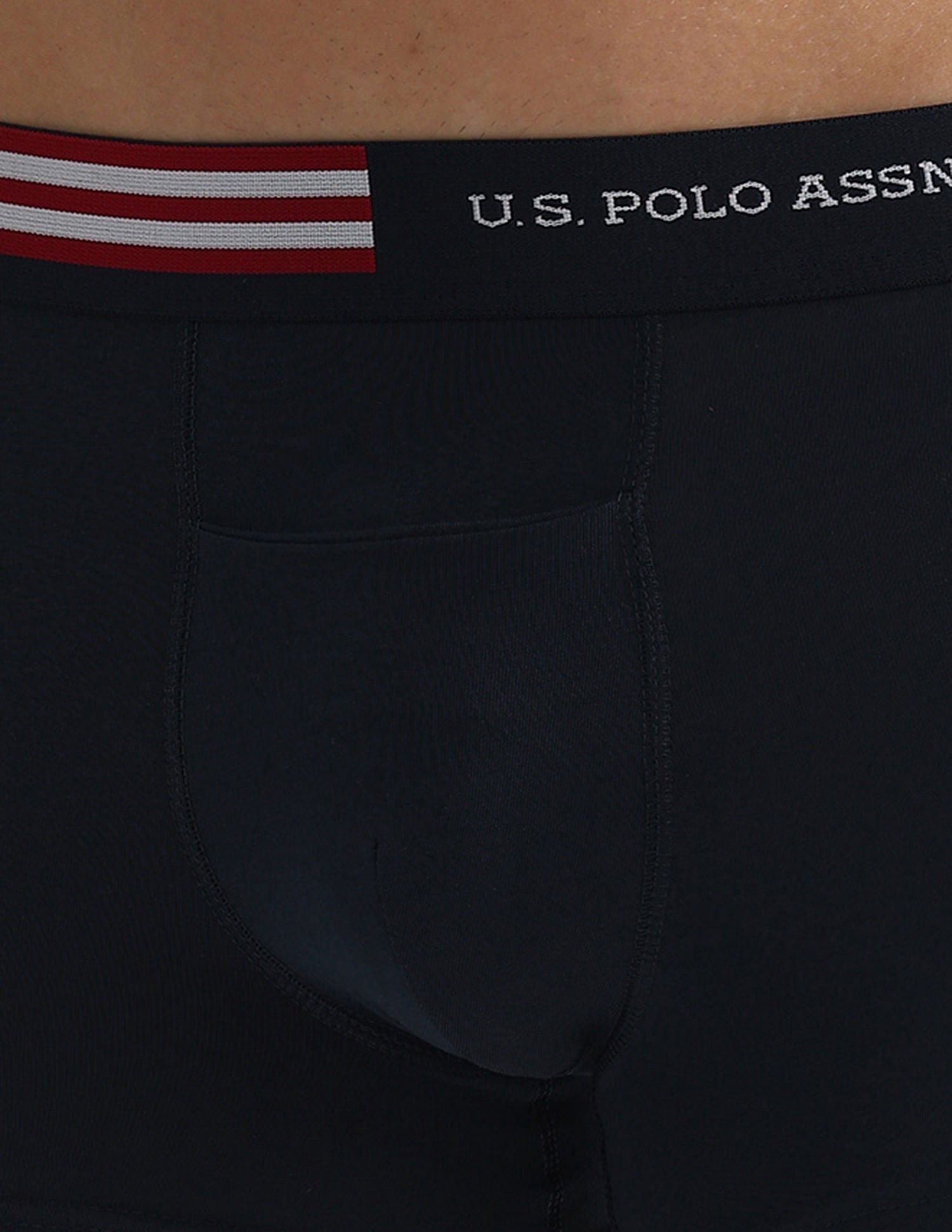 Flag Elastic Antibacterial OET06 Trunks - Pack Of 2 Navy and Blue - U.S. Polo Assn. India | Large