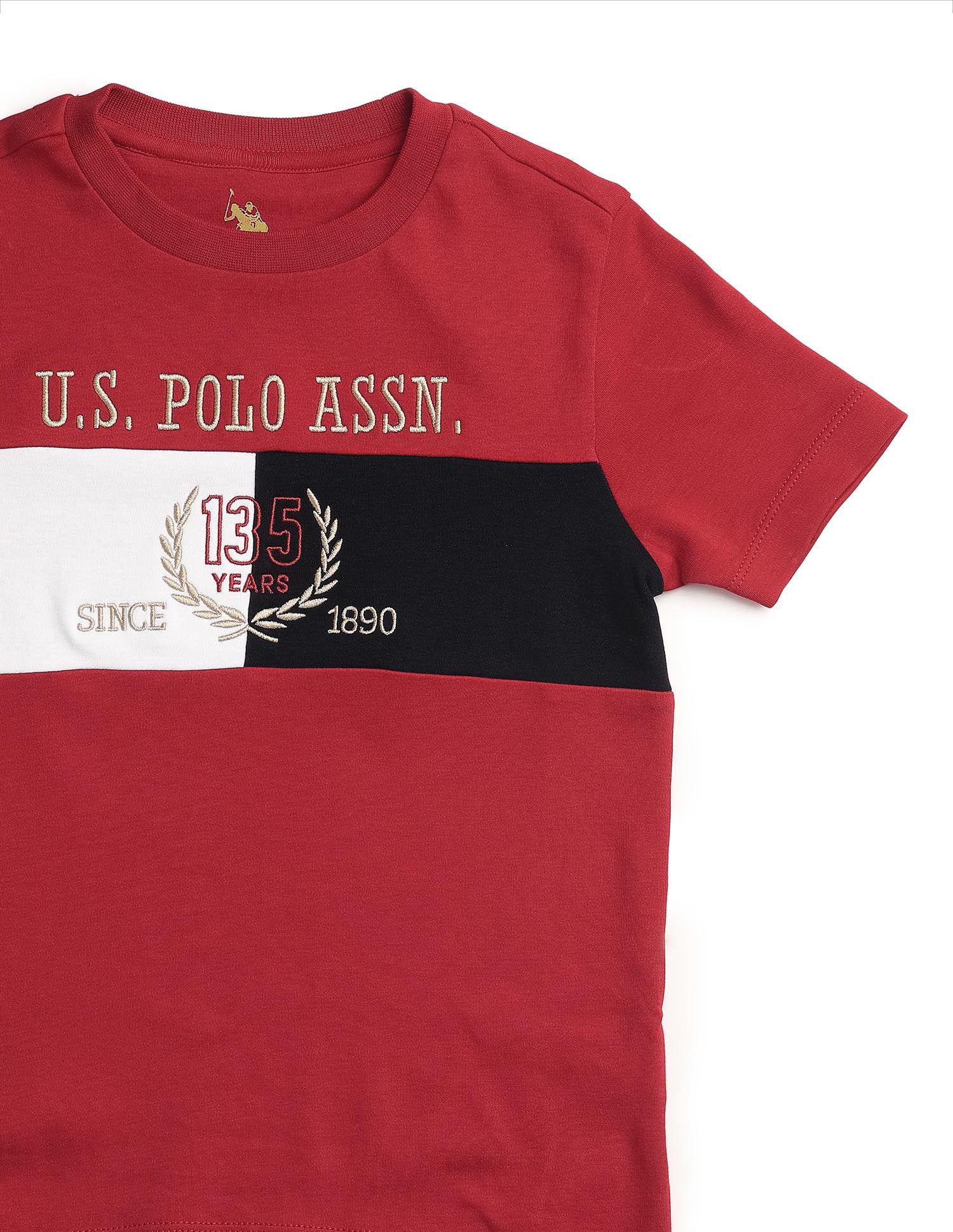 Boys Brand Embroidered Regular Fit T-Shirt Red - U.S. POLO ASSN. | Large