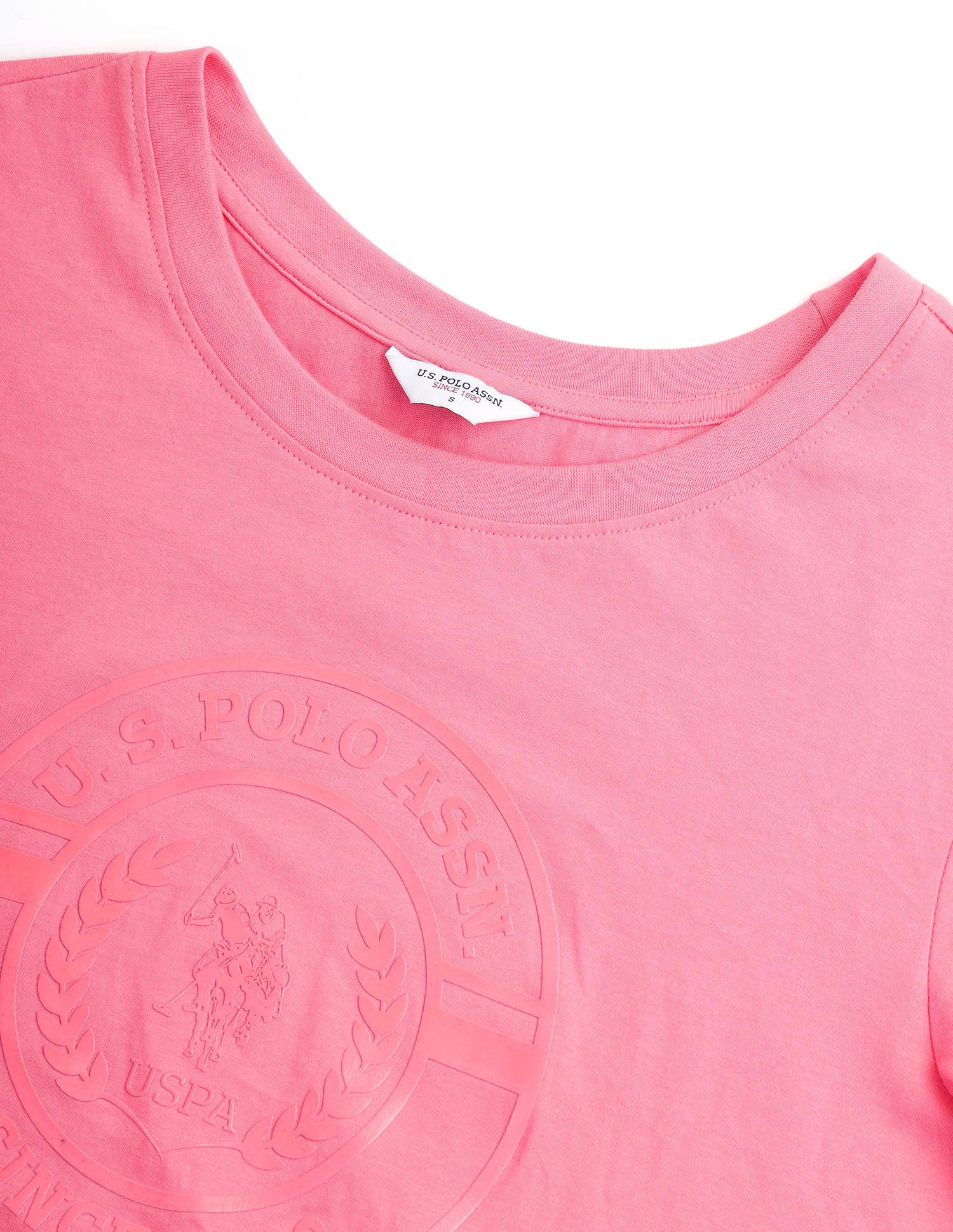 Pure Cotton Gel Print T-Shirt Coral - U.S. Polo Assn. India | Large