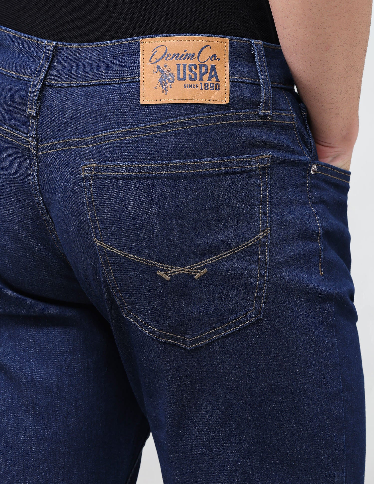 Solid Bootcut Fit Jeans Blue - U.S. Polo Assn. India | Large