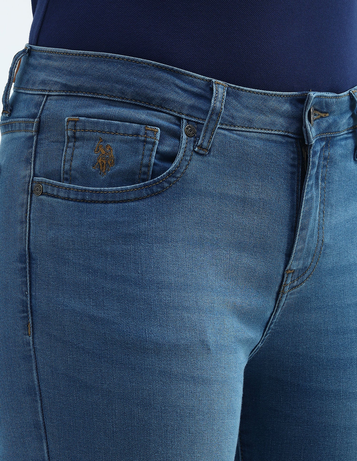 Mid Rise Boot Cut Jeans Blue - U.S. Polo Assn. India | Large