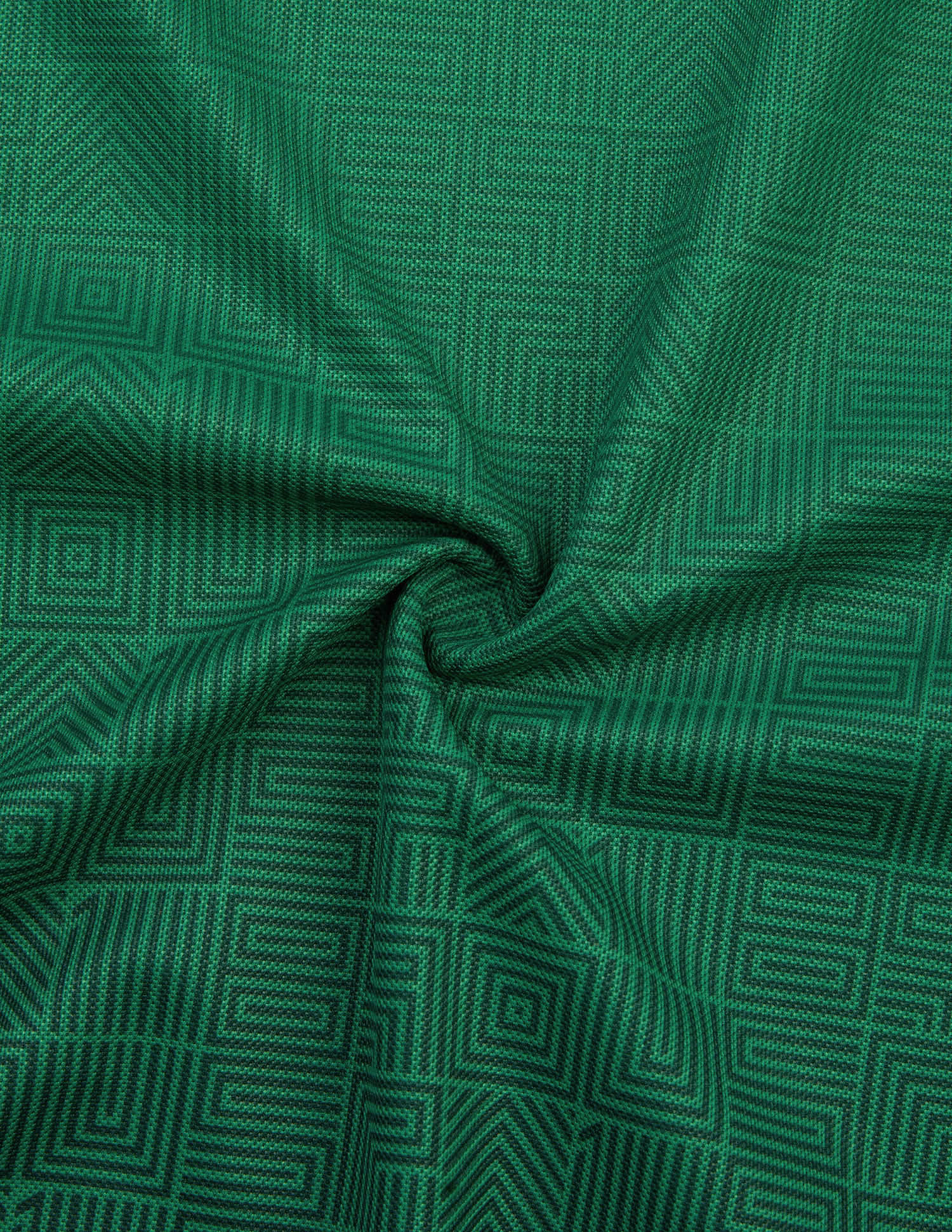 Geometric Printed Regular Fit Active Polo Shirt Green - U.S. Polo Assn. India | Large